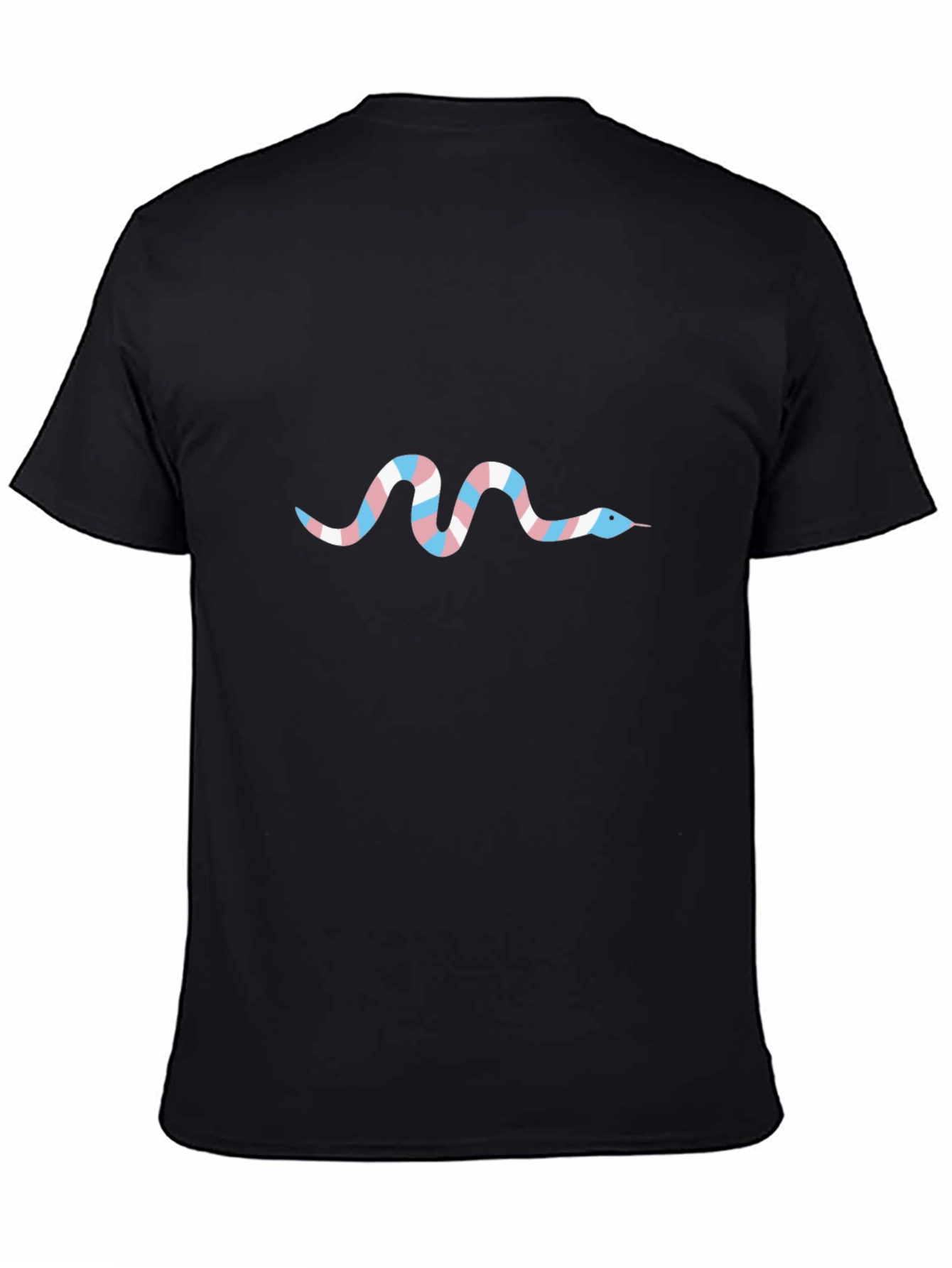 Transgender Pride Snake Black T-Shirt