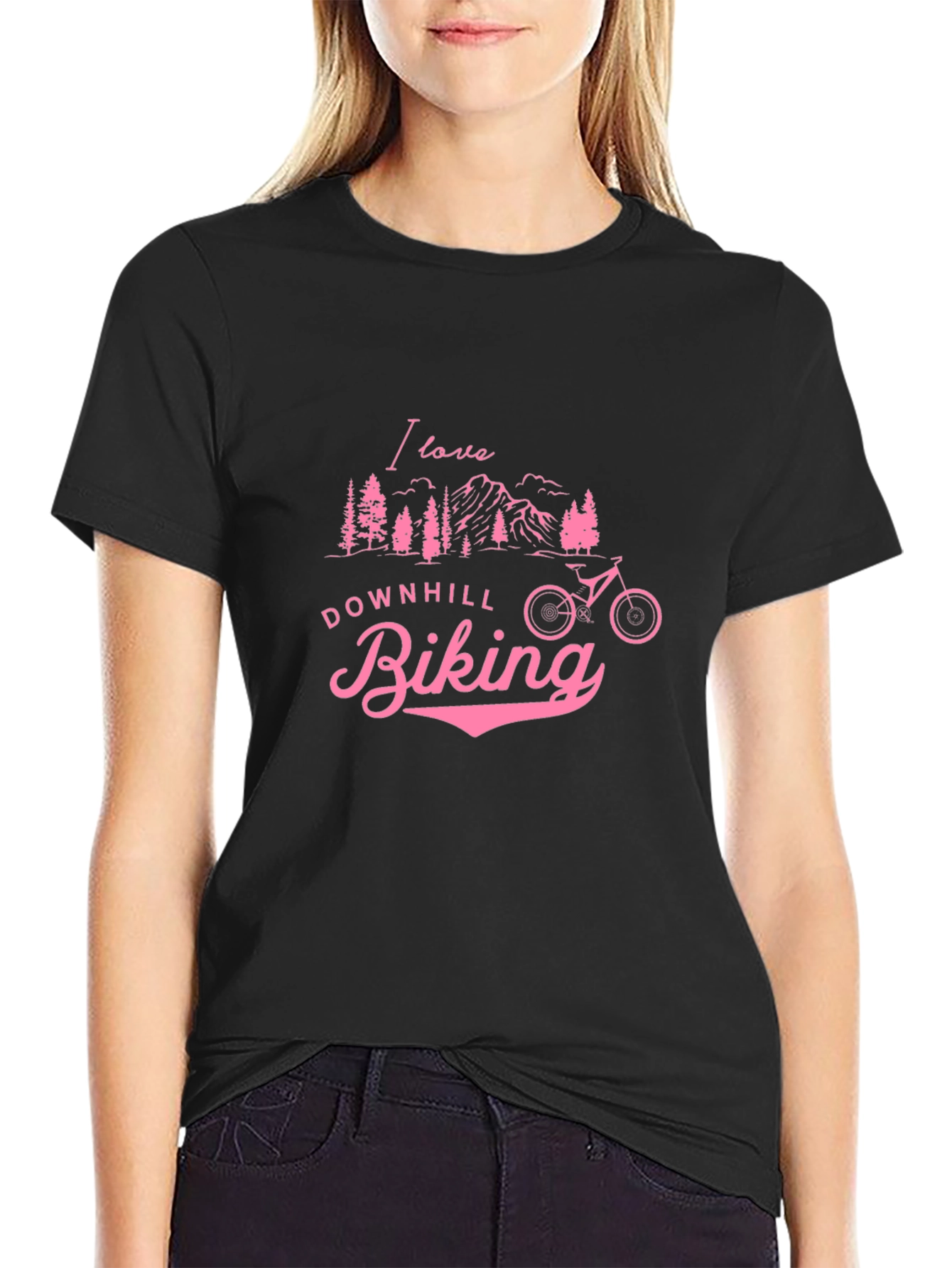 Downhill Biking Graphic T-Shirt for Mountain Bikers