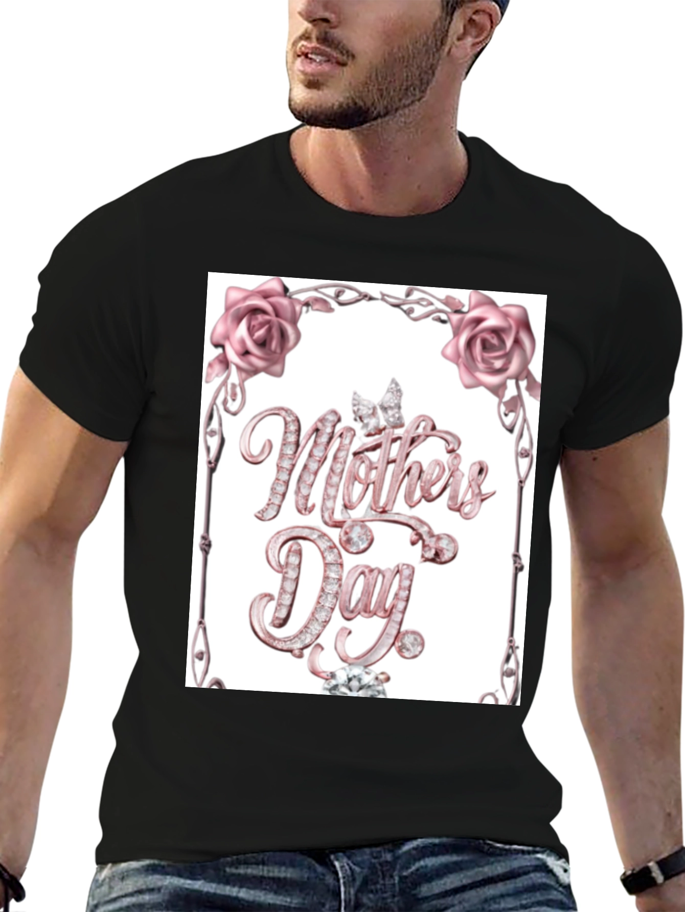 Diamond Mothers Day Black T-Shirt