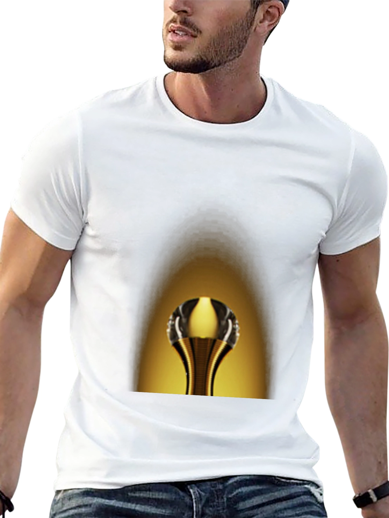 Golden Cobra Tee - Unique Graphic Print T-Shirt