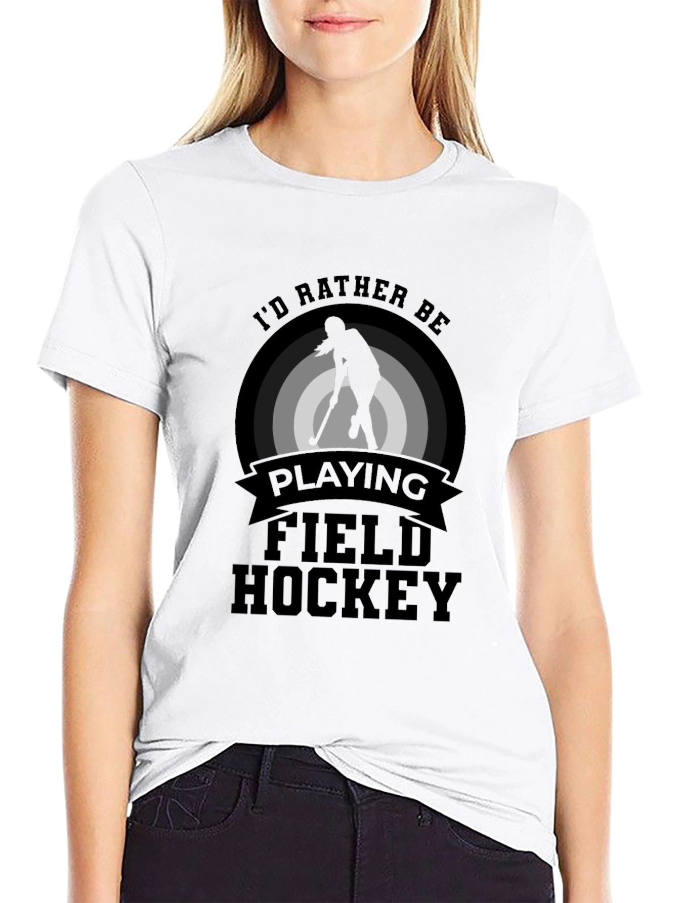 Field Hockey T-Shirt - Id Rather Be Playing