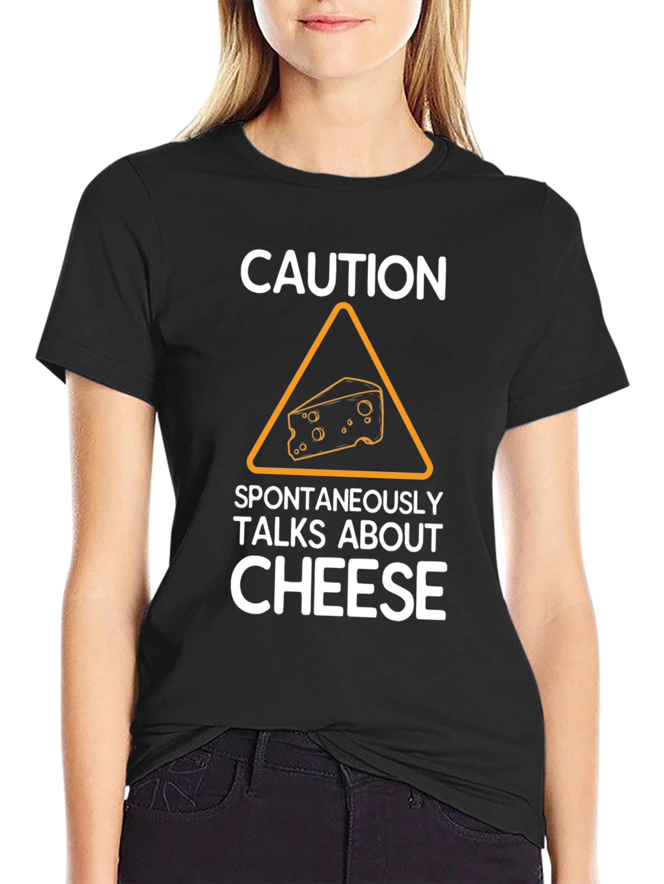 Caution Spontaneously Talks About Cheese T-Shirt