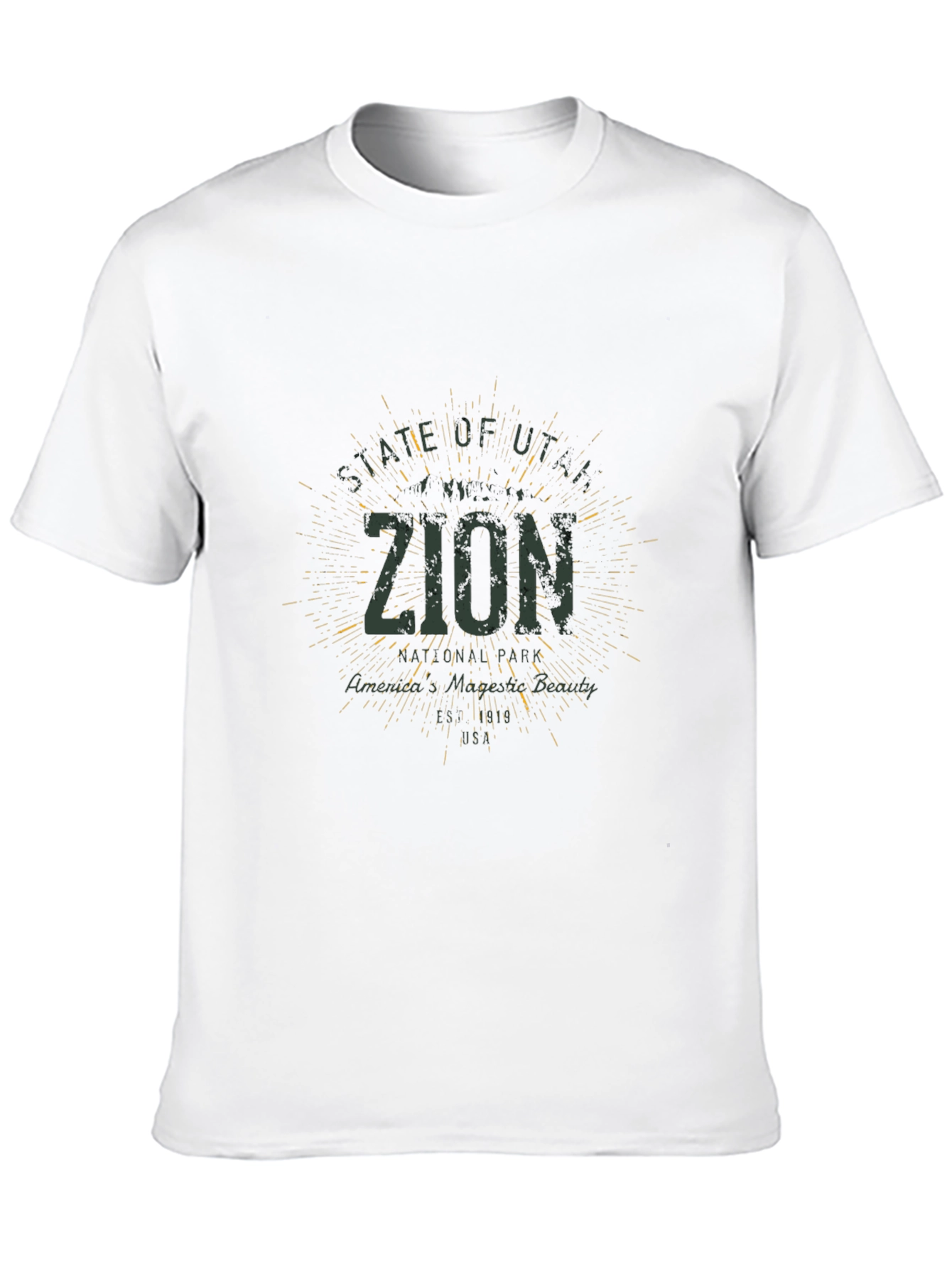 Zion National Park Graphic T-Shirt - Black