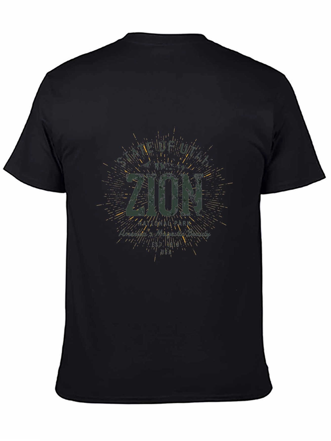 Zion National Park Graphic T-Shirt - Black