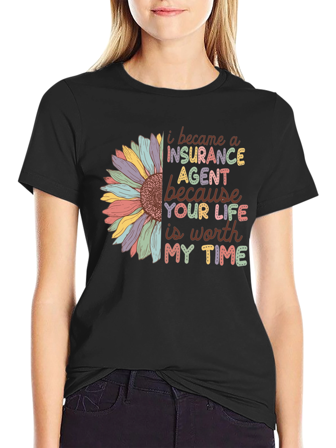 Insurance Agent Sunflower T-Shirt