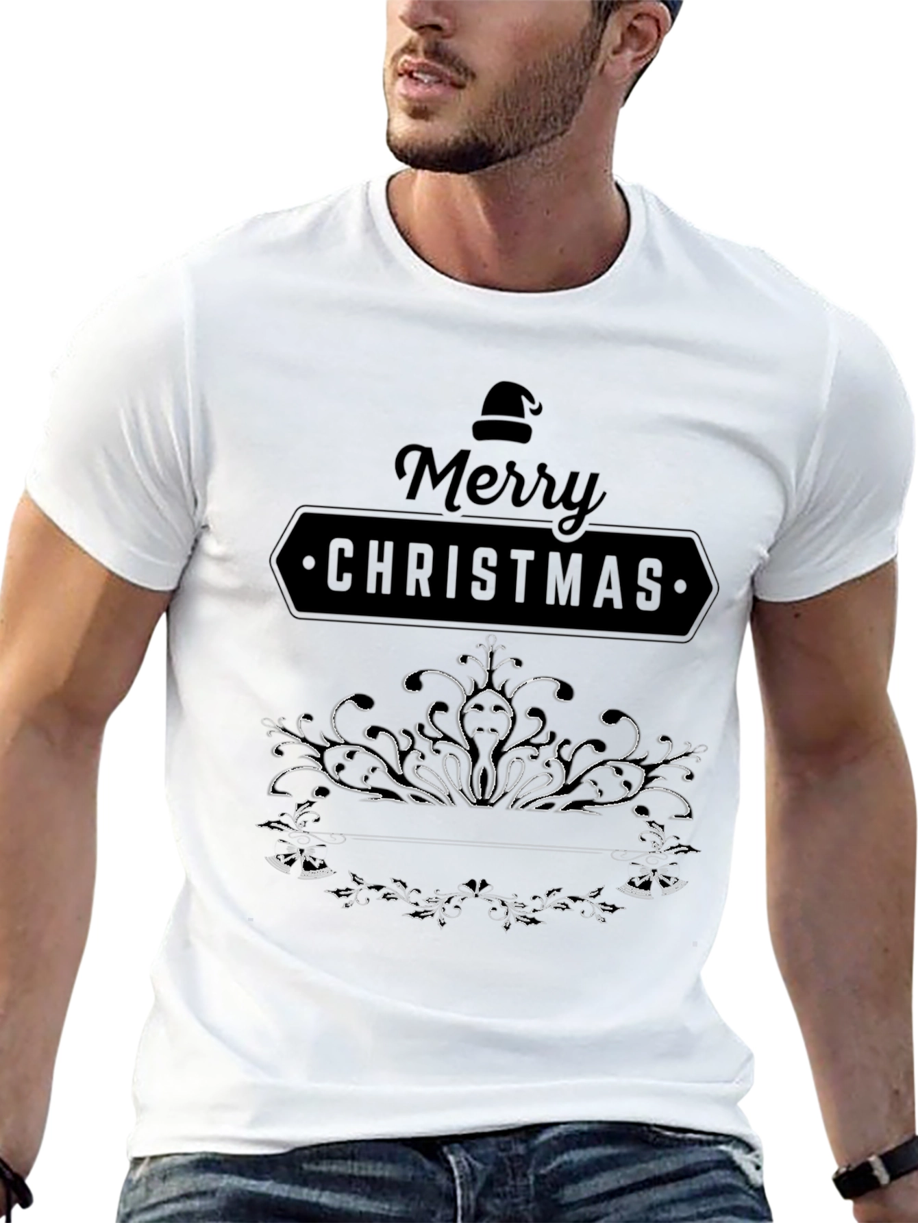 Festive Merry Christmas Graphic Tee - Holiday Style
