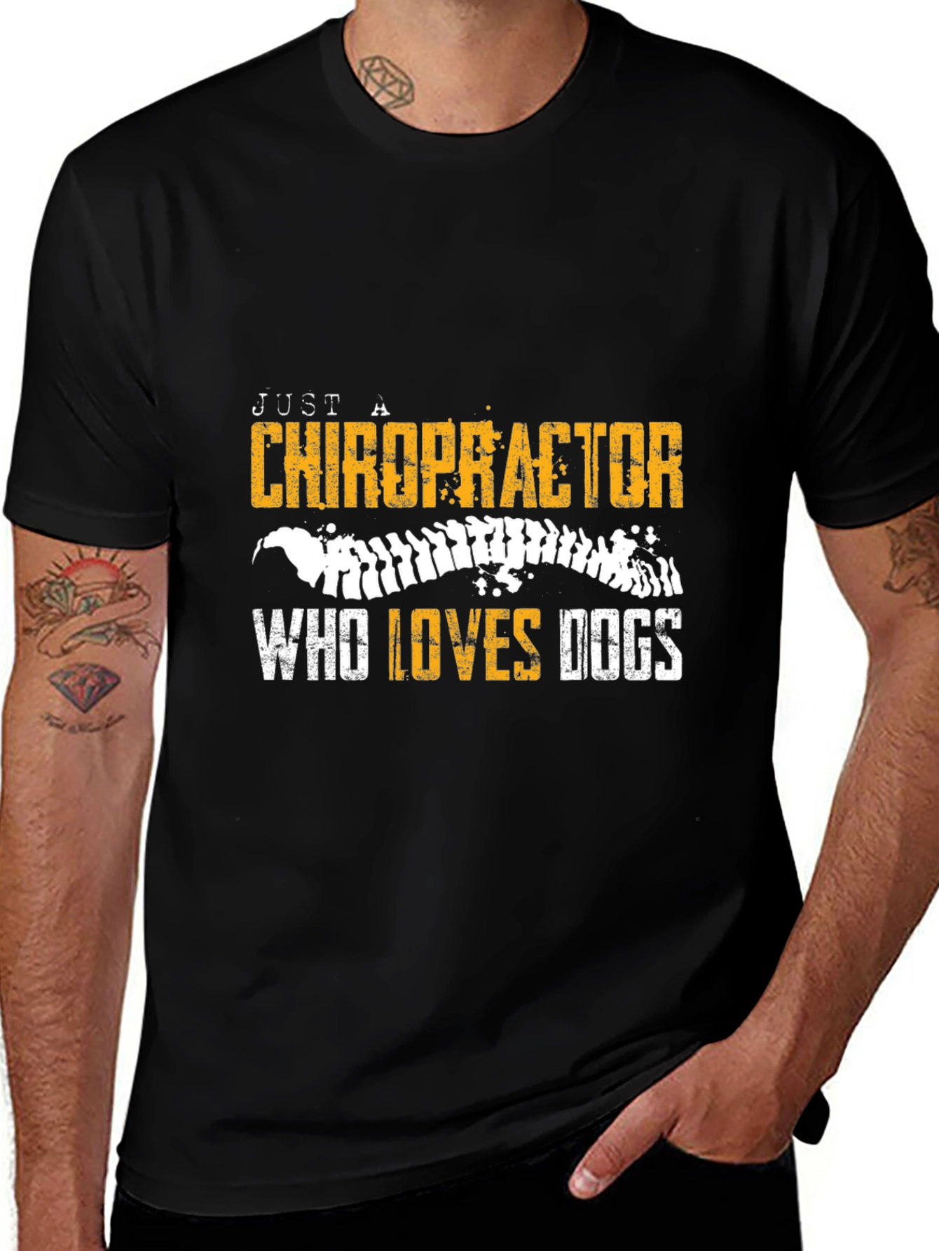 Chiropractor & Dog Lover Graphic Tee
