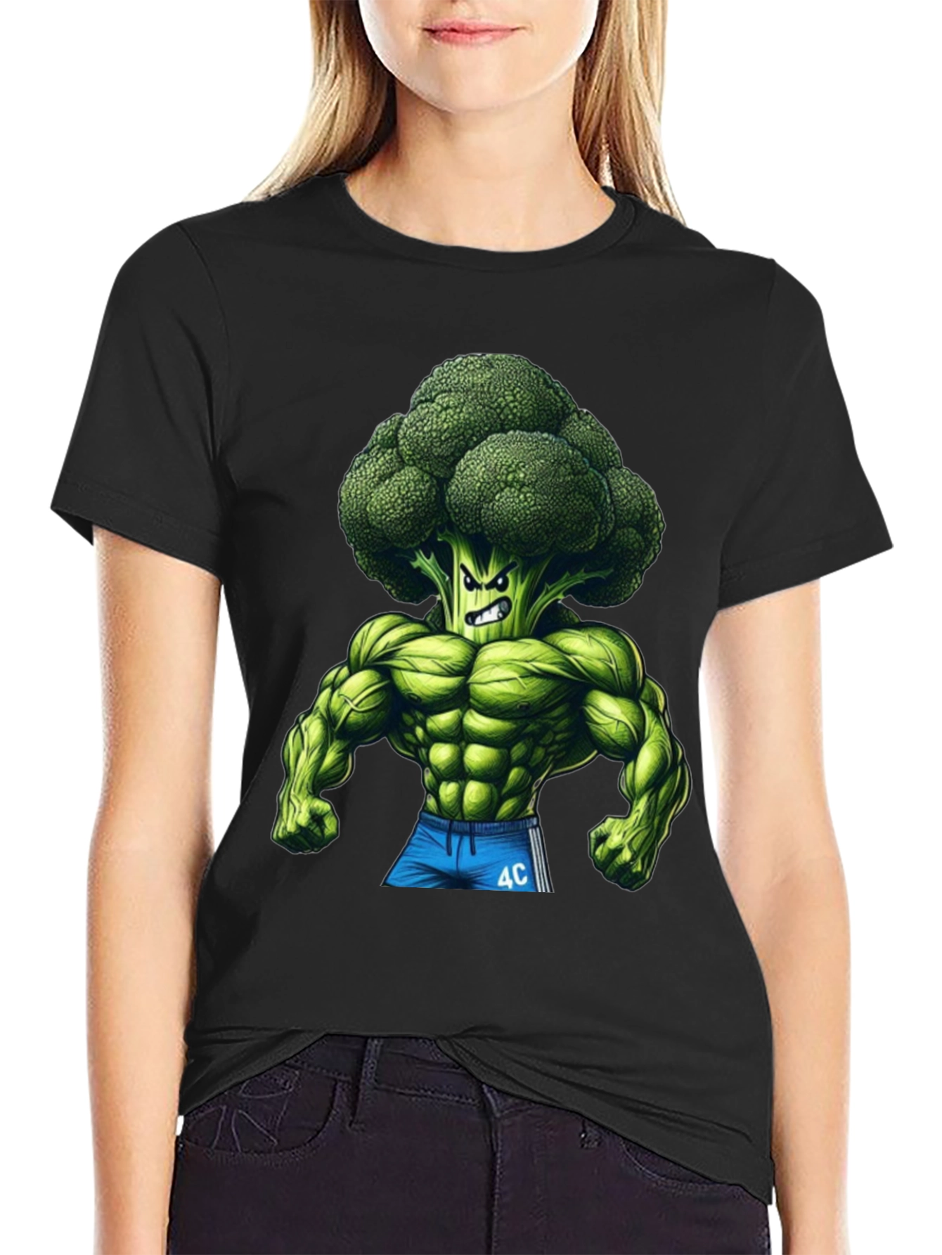 Broccoli Muscle T-Shirt - Black