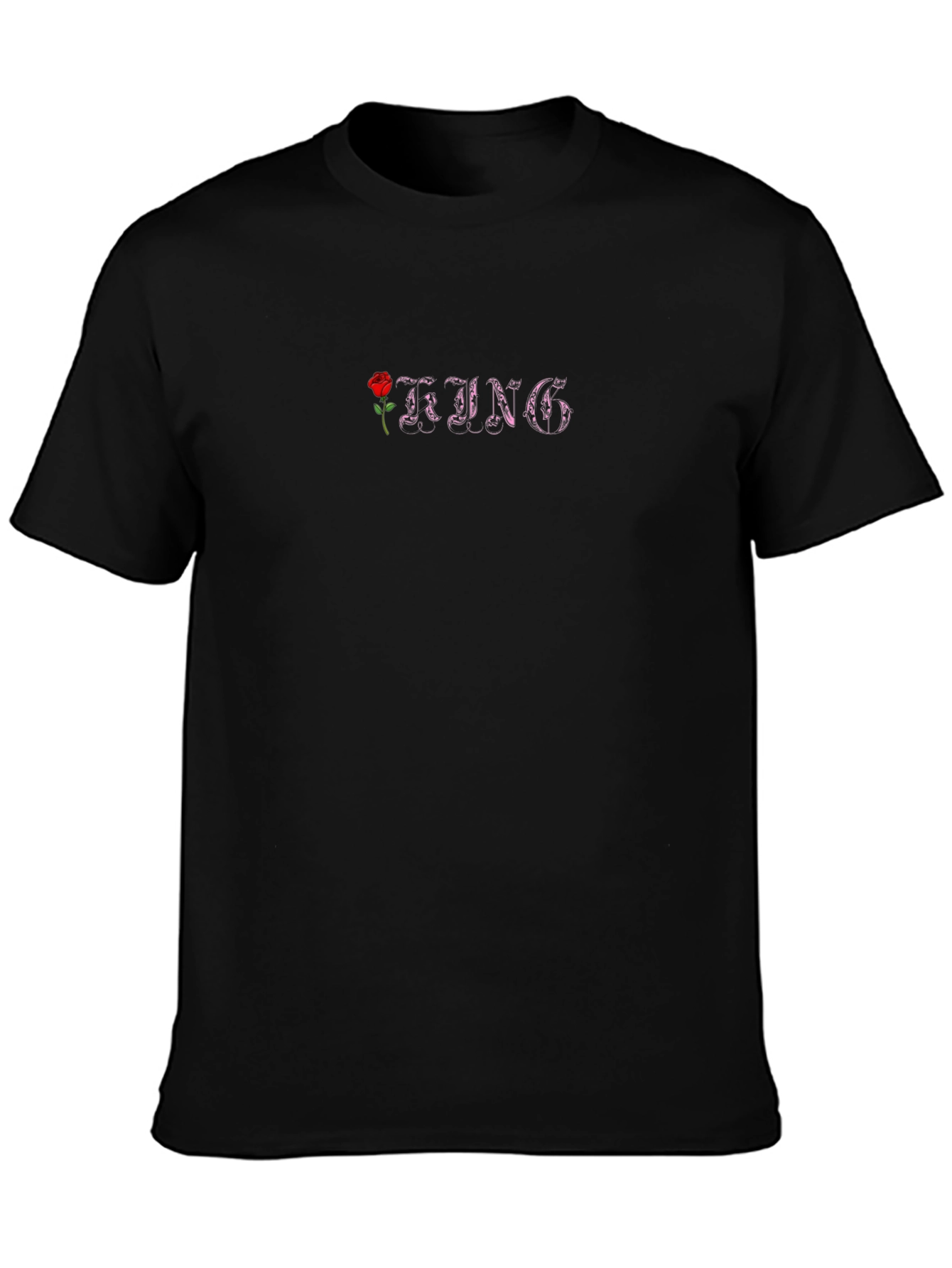 King Rose Graphic Black T-Shirt