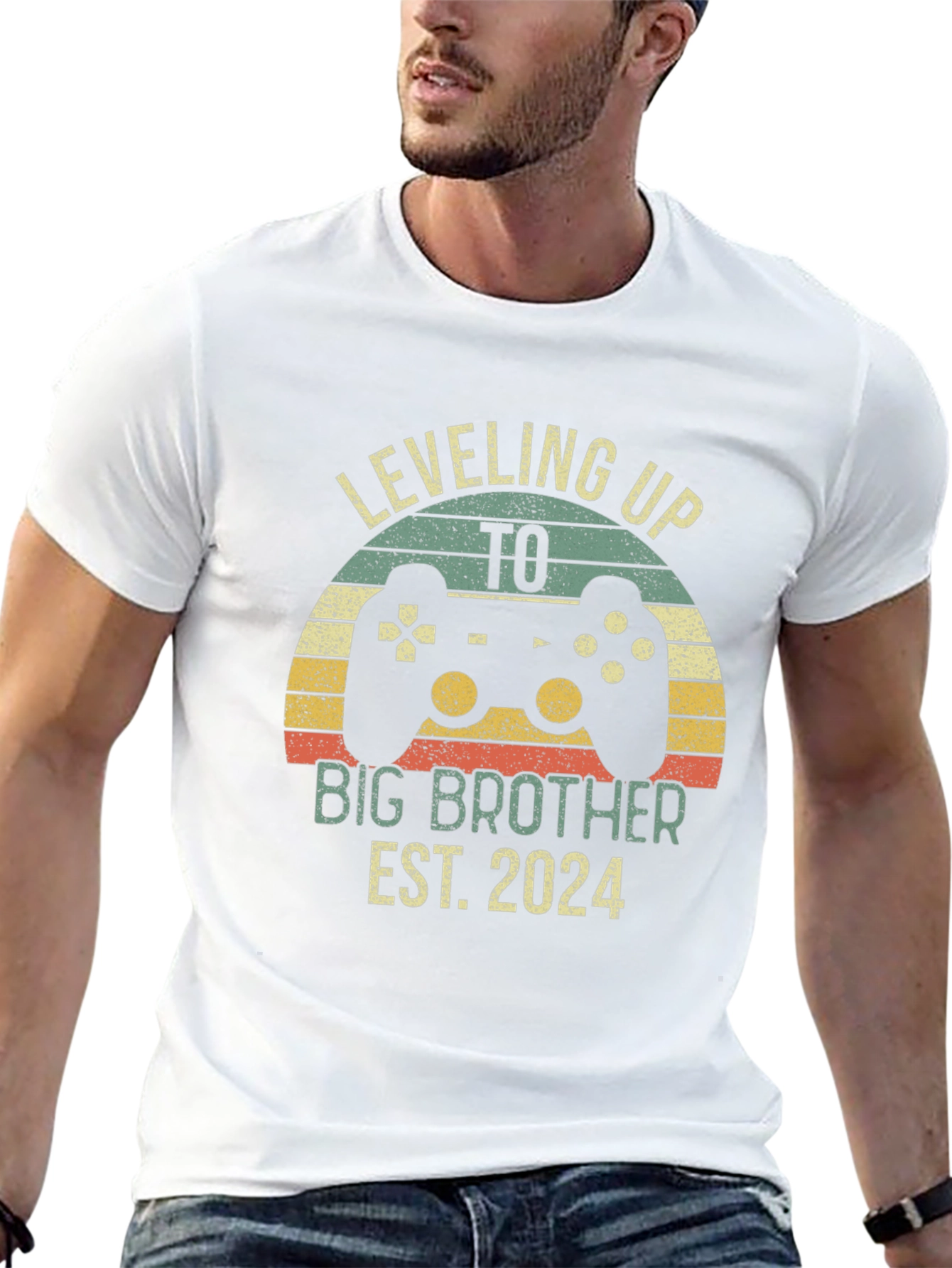Leveling Up to Big Brother Est. 2024 T-Shirt