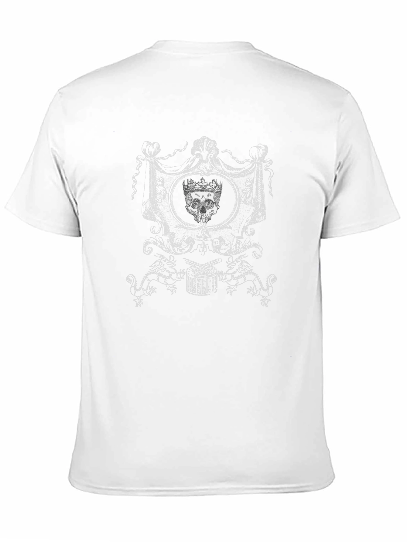 Skull King Drum T-Shirt - Black Graphic Tee