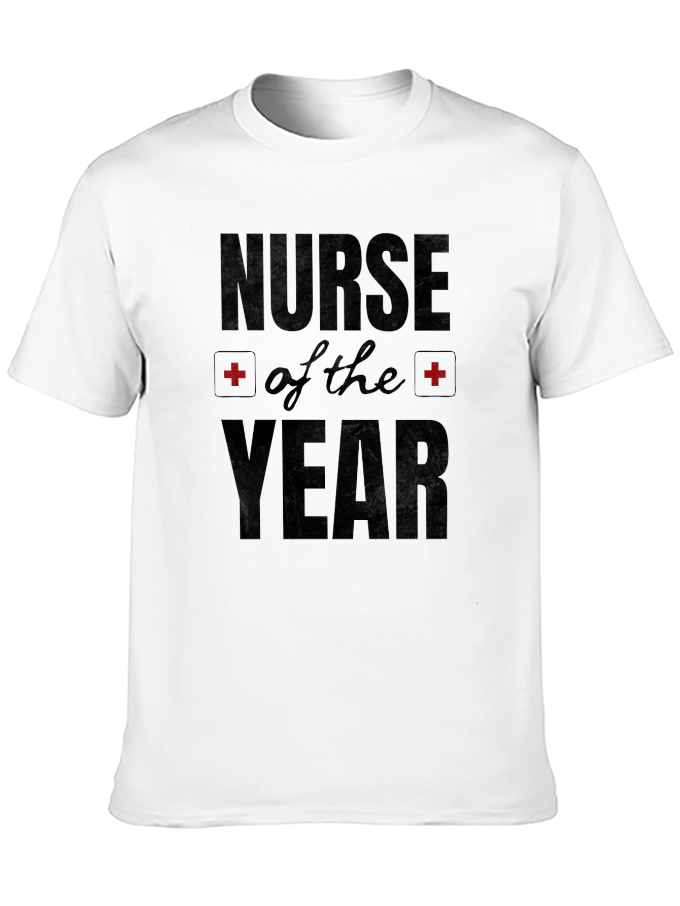 Nurse of the Year Graphic Black T-Shirt