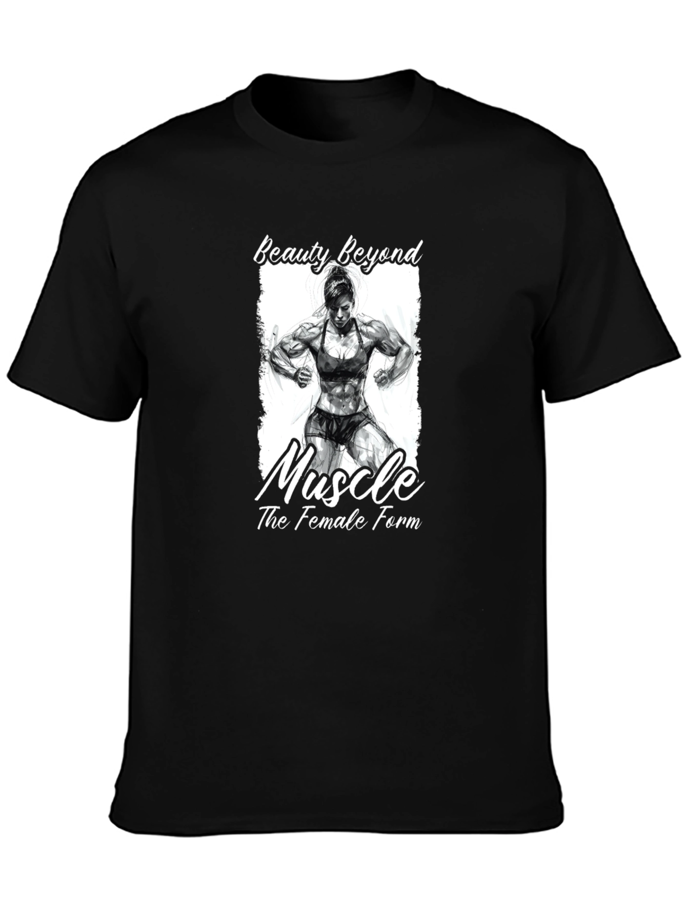 Beauty Beyond Muscle Graphic T-Shirt - Female Bodybuilding Tee