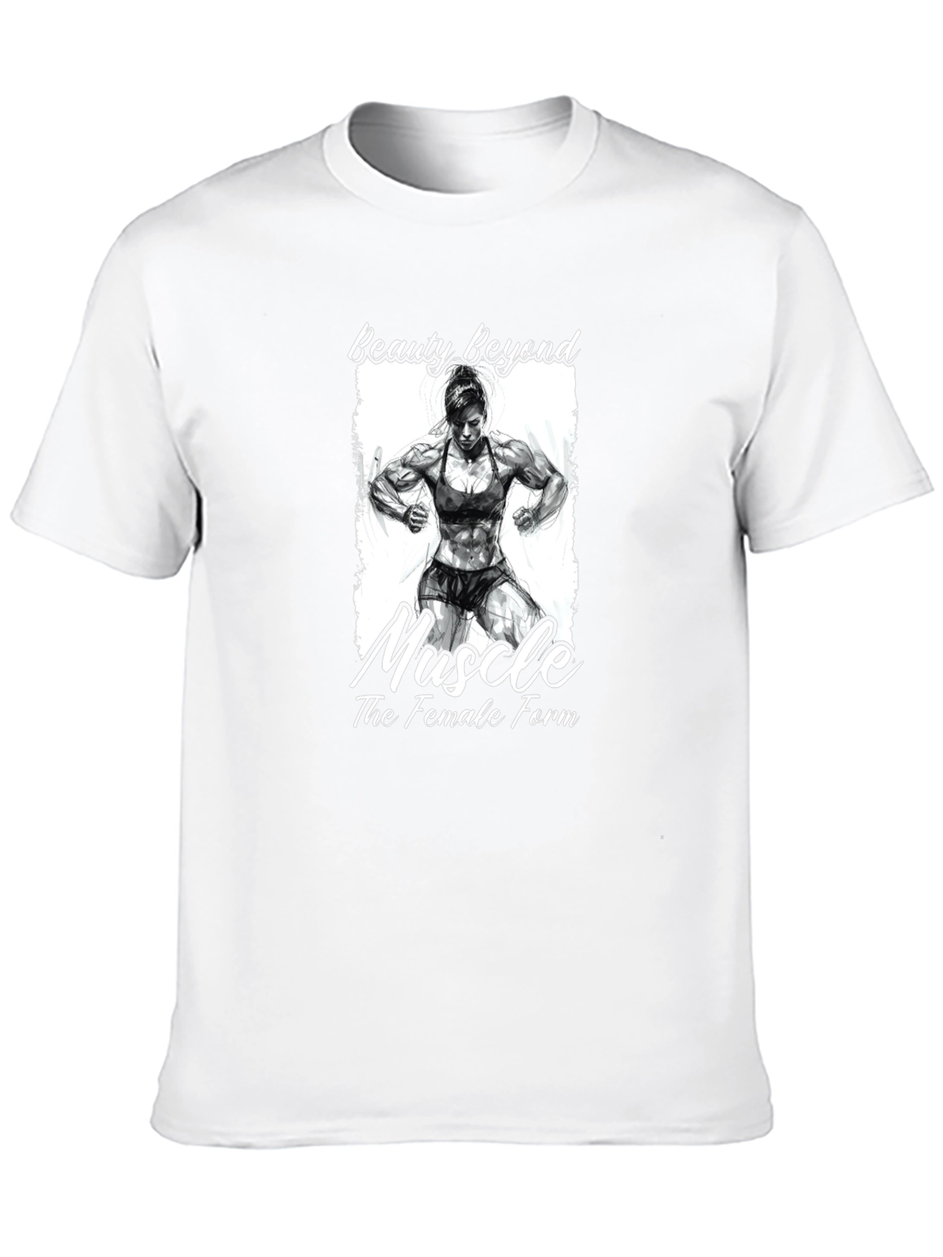 Beauty Beyond Muscle Graphic T-Shirt - Female Bodybuilding Tee