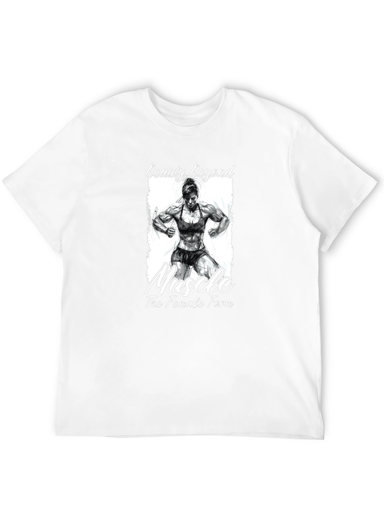 Beauty Beyond Muscle Graphic T-Shirt - Female Bodybuilding Tee