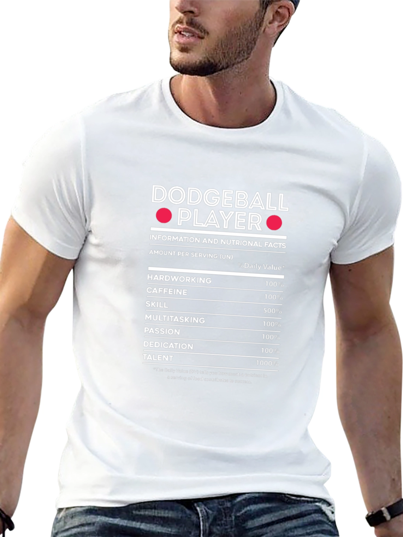 Dodgeball Player Nutrition Facts T-Shirt