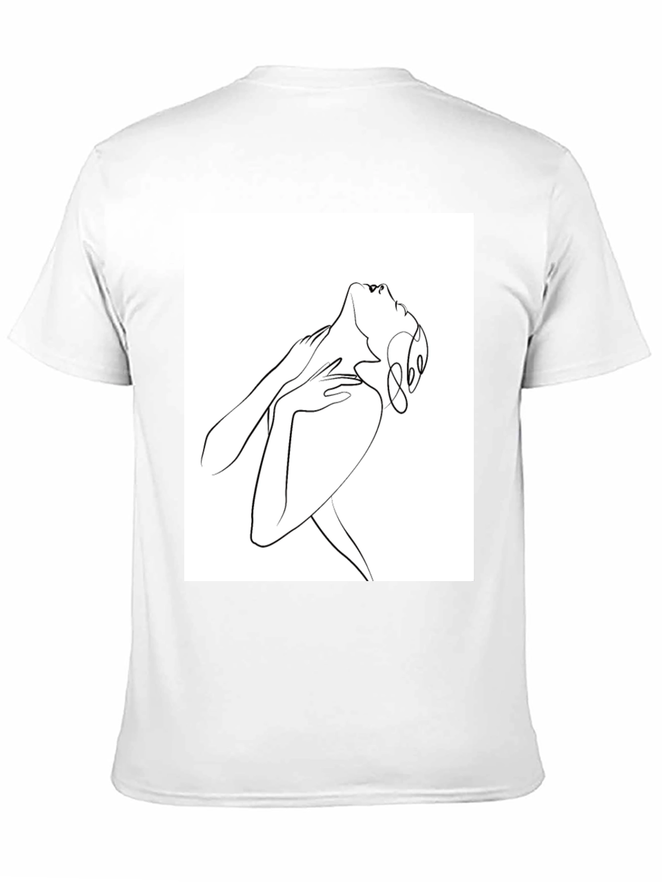 Abstract Line Art Graphic Tee - Unisex Black T-Shirt