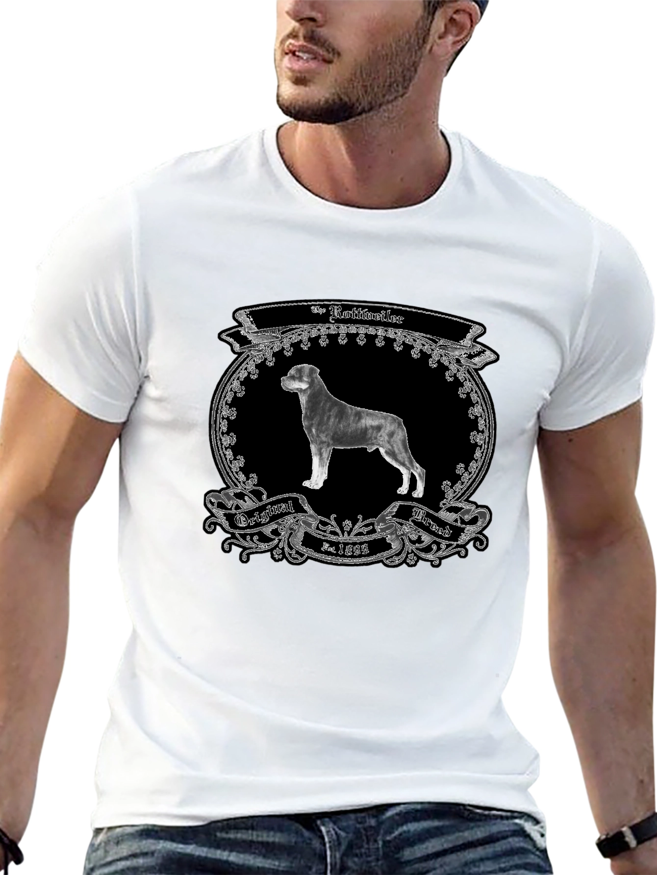 Rottweiler Dog Breed Black T-Shirt