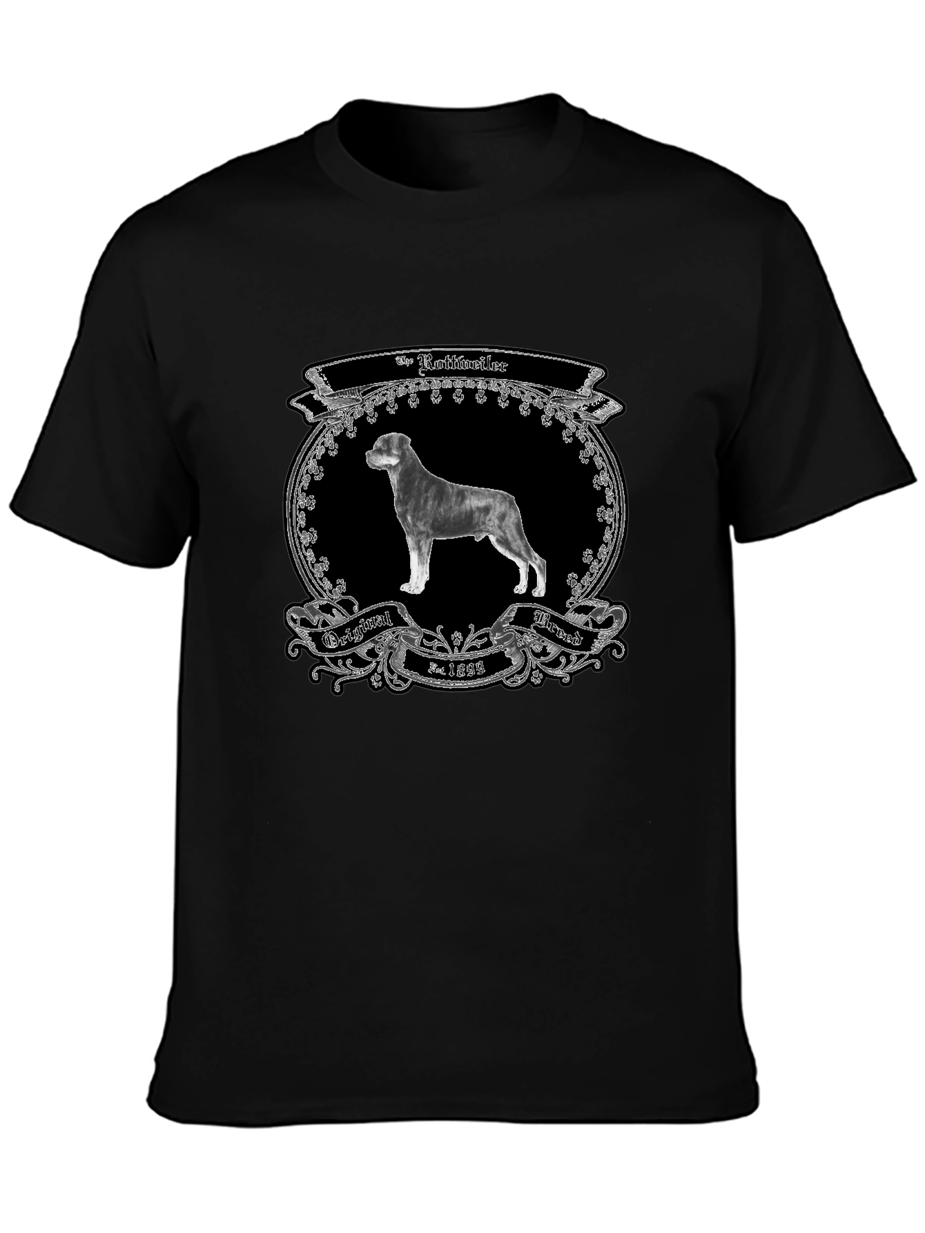 Rottweiler Dog Breed Black T-Shirt