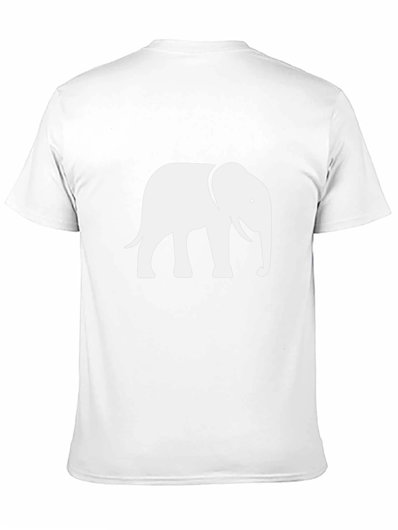 Elephant Graphic Tee - Black Cotton Casual Shirt