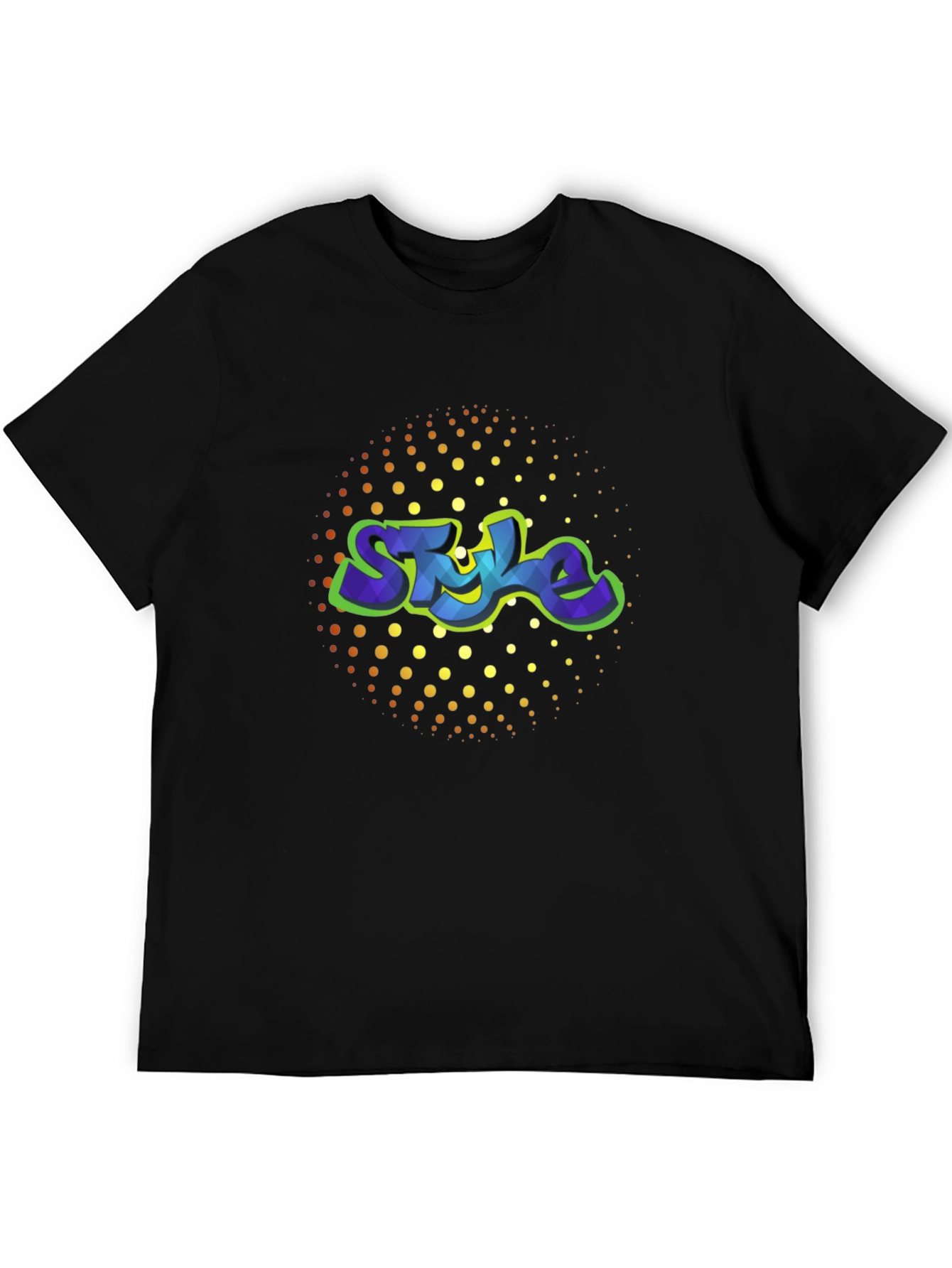 Stylish Mens Black Graphic Tee