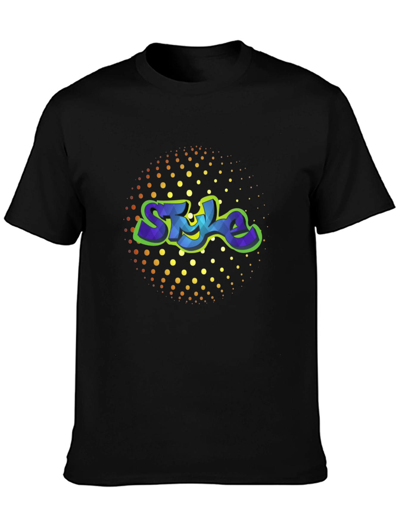 Stylish Mens Black Graphic Tee