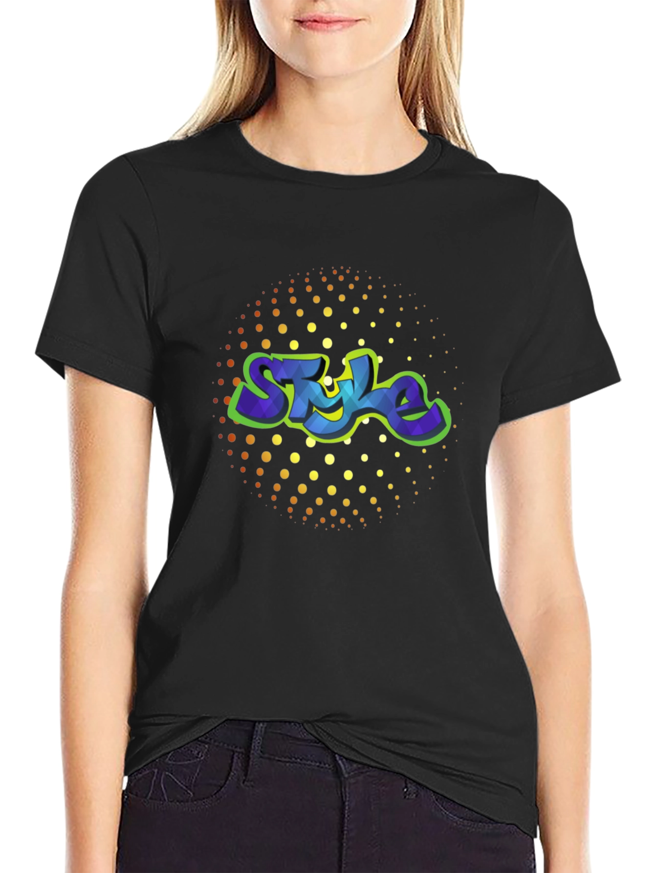 Stylish Mens Black Graphic Tee