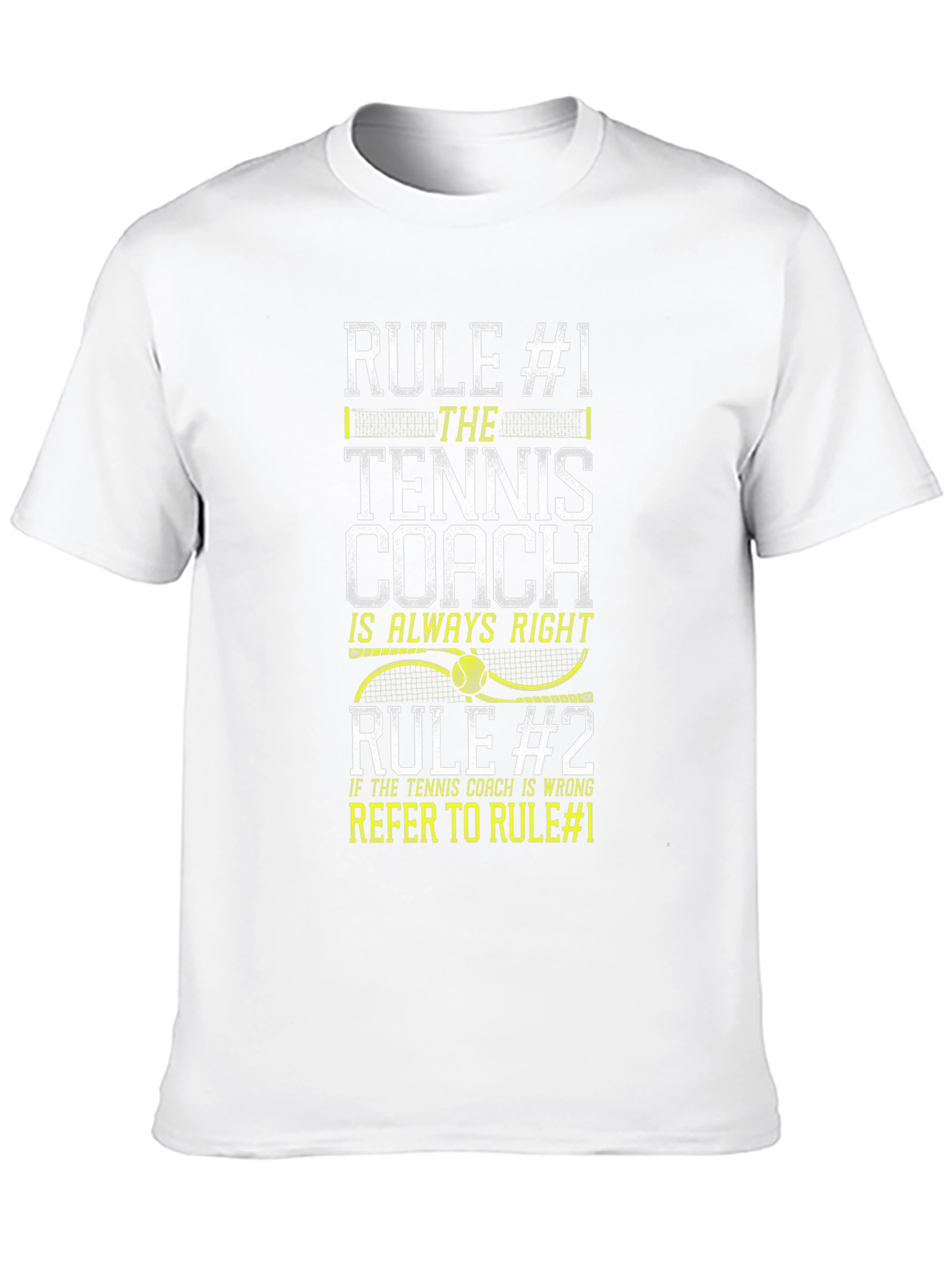 Tennis Coach Rules T-Shirt Funny Gift