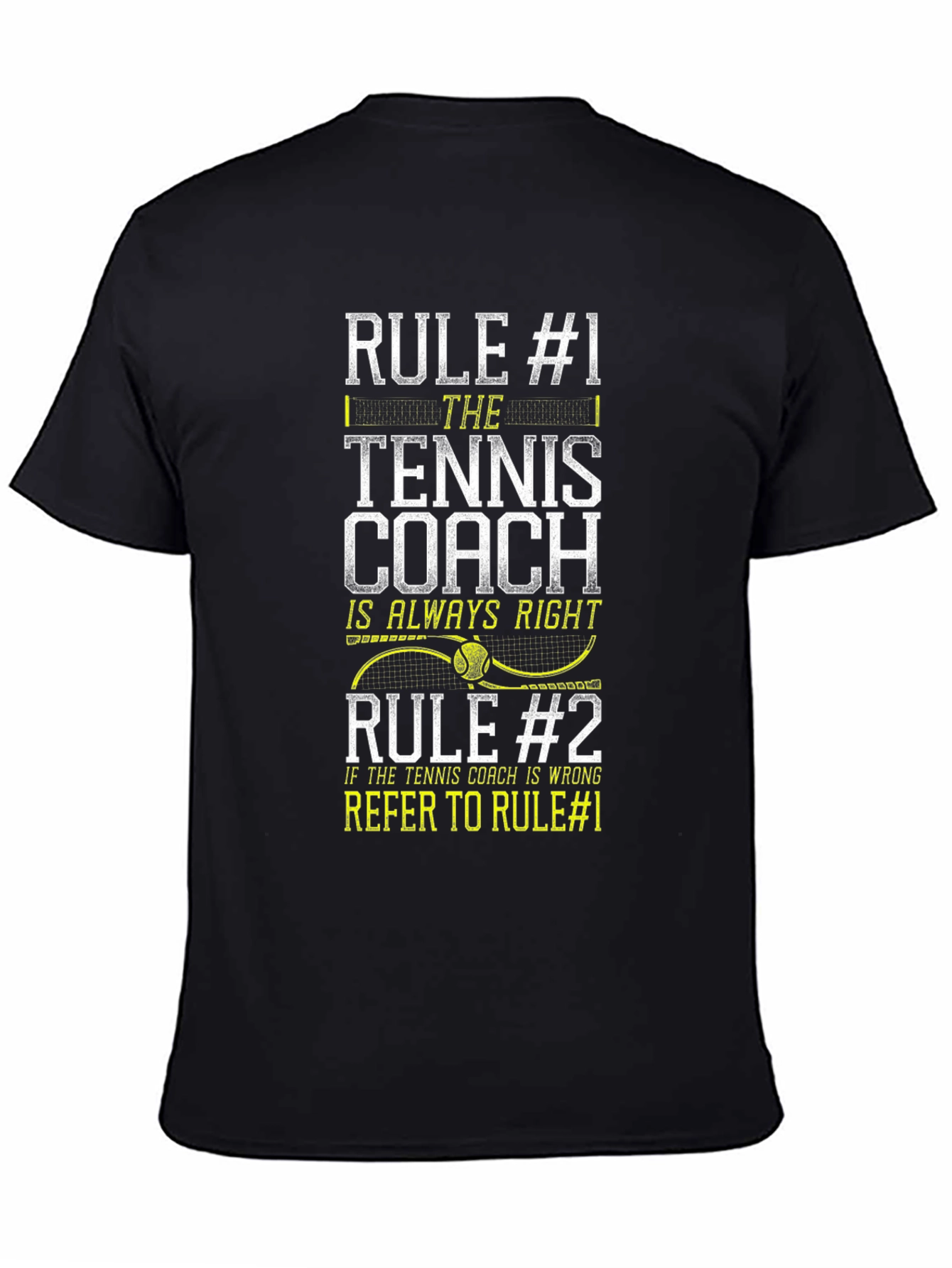 Tennis Coach Rules T-Shirt Funny Gift