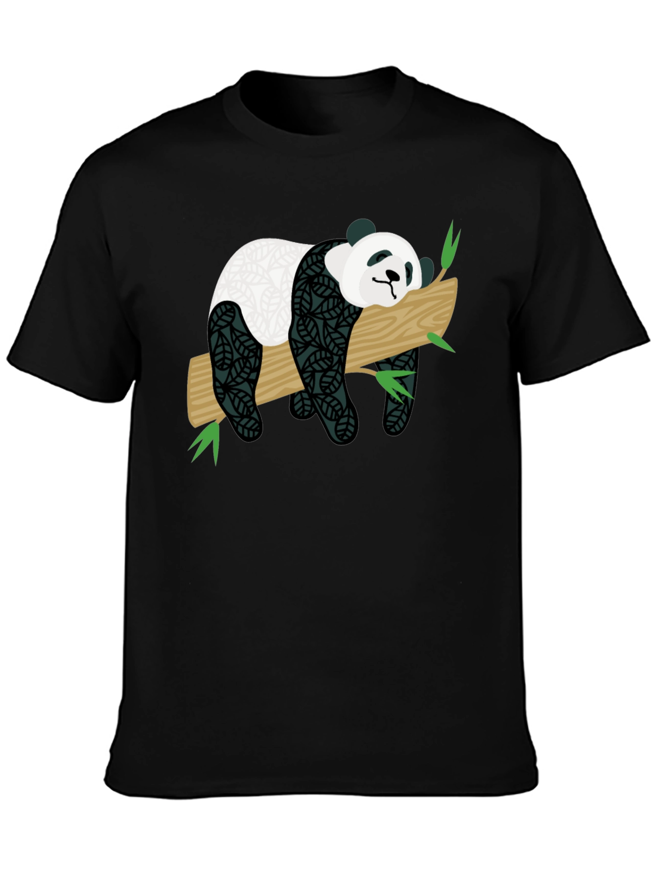 Cute Panda on Branch Graphic T-Shirt