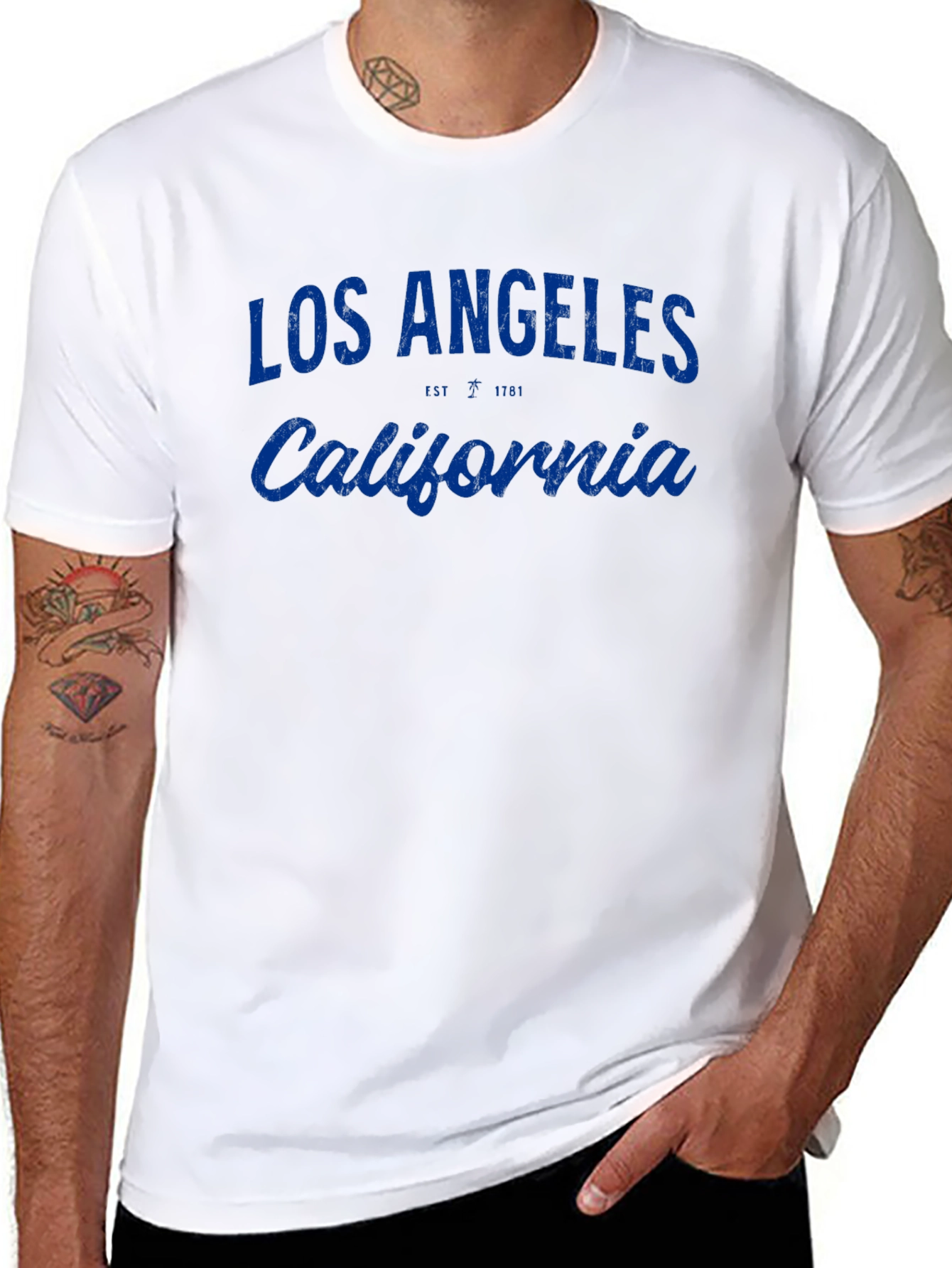 Los Angeles California Graphic Tee - Black
