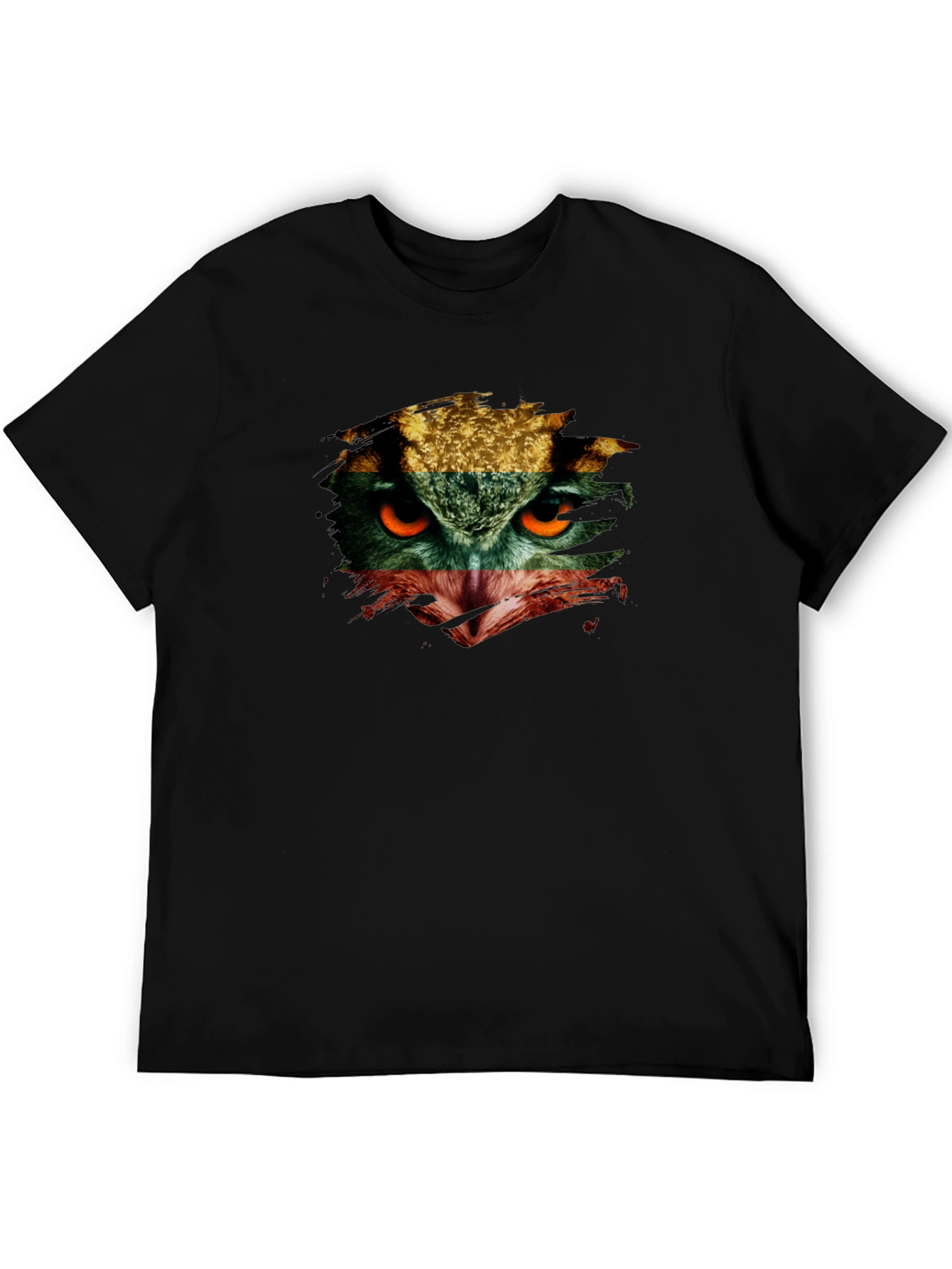 Owl Eyes Graphic Print T-Shirt