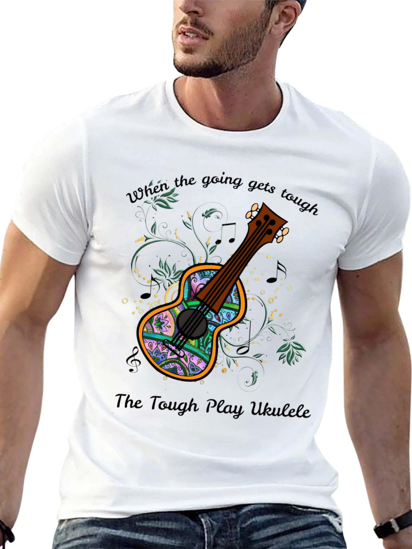 Ukulele Graphic Tee - When the Going Gets Tough