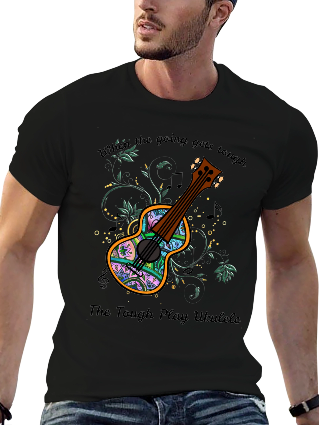 Ukulele Graphic Tee - When the Going Gets Tough