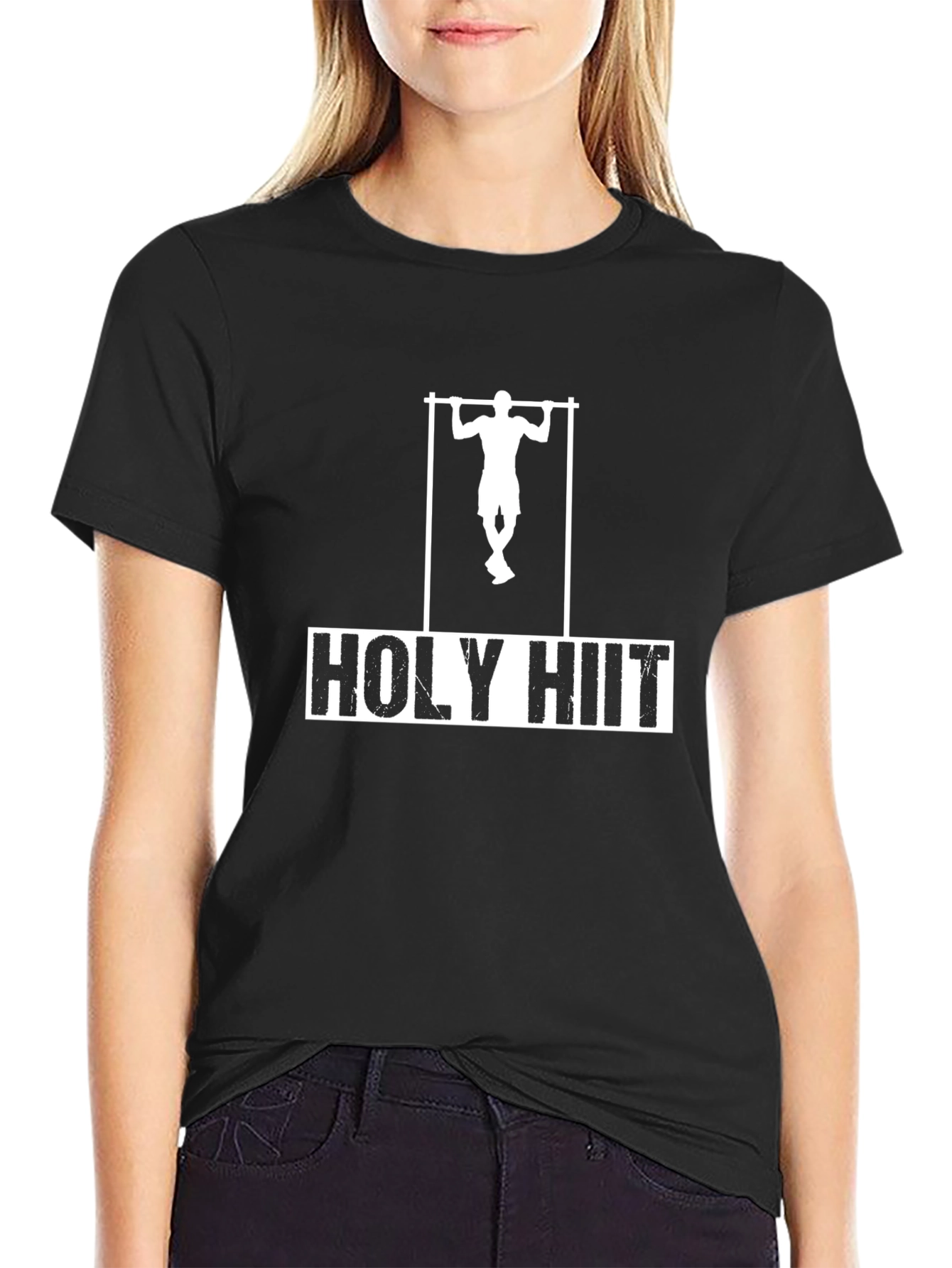Holy HIIT Black Graphic T-Shirt