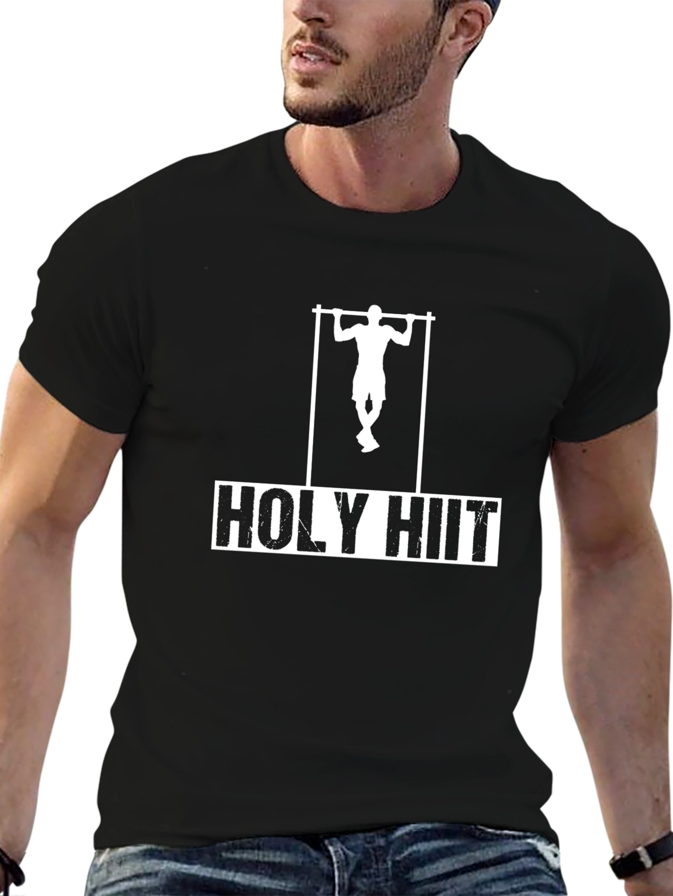 Holy HIIT Black Graphic T-Shirt