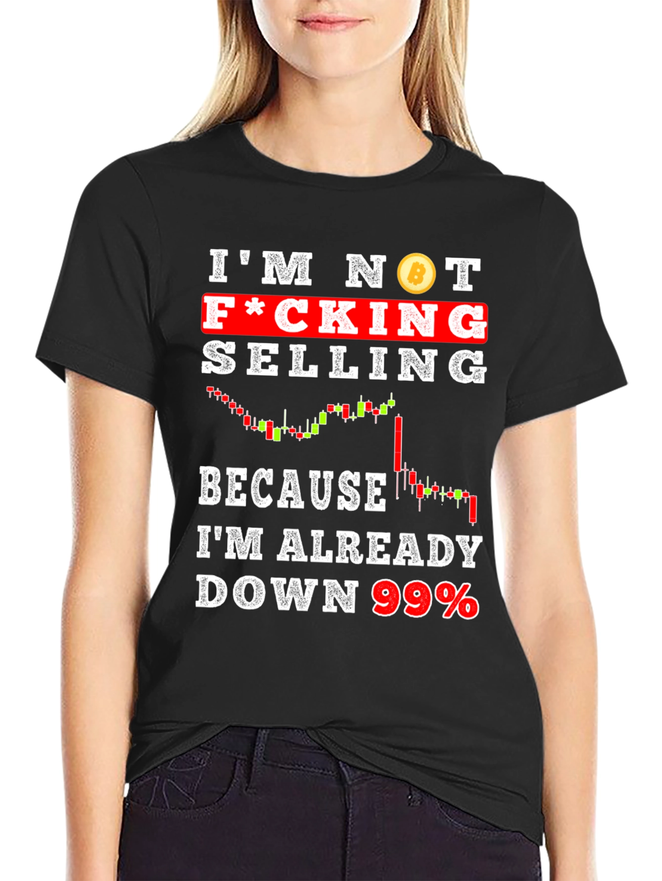 Bitcoin Investment Humor T-Shirt - Down 99%