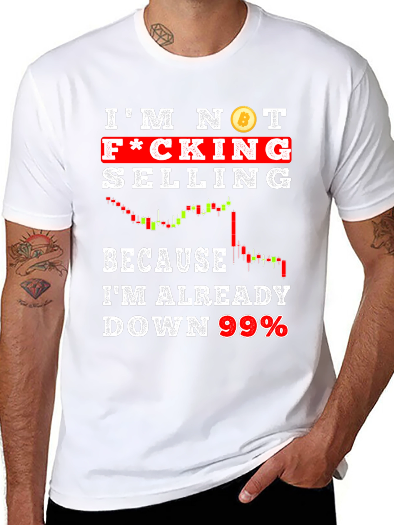 Bitcoin Investment Humor T-Shirt - Down 99%