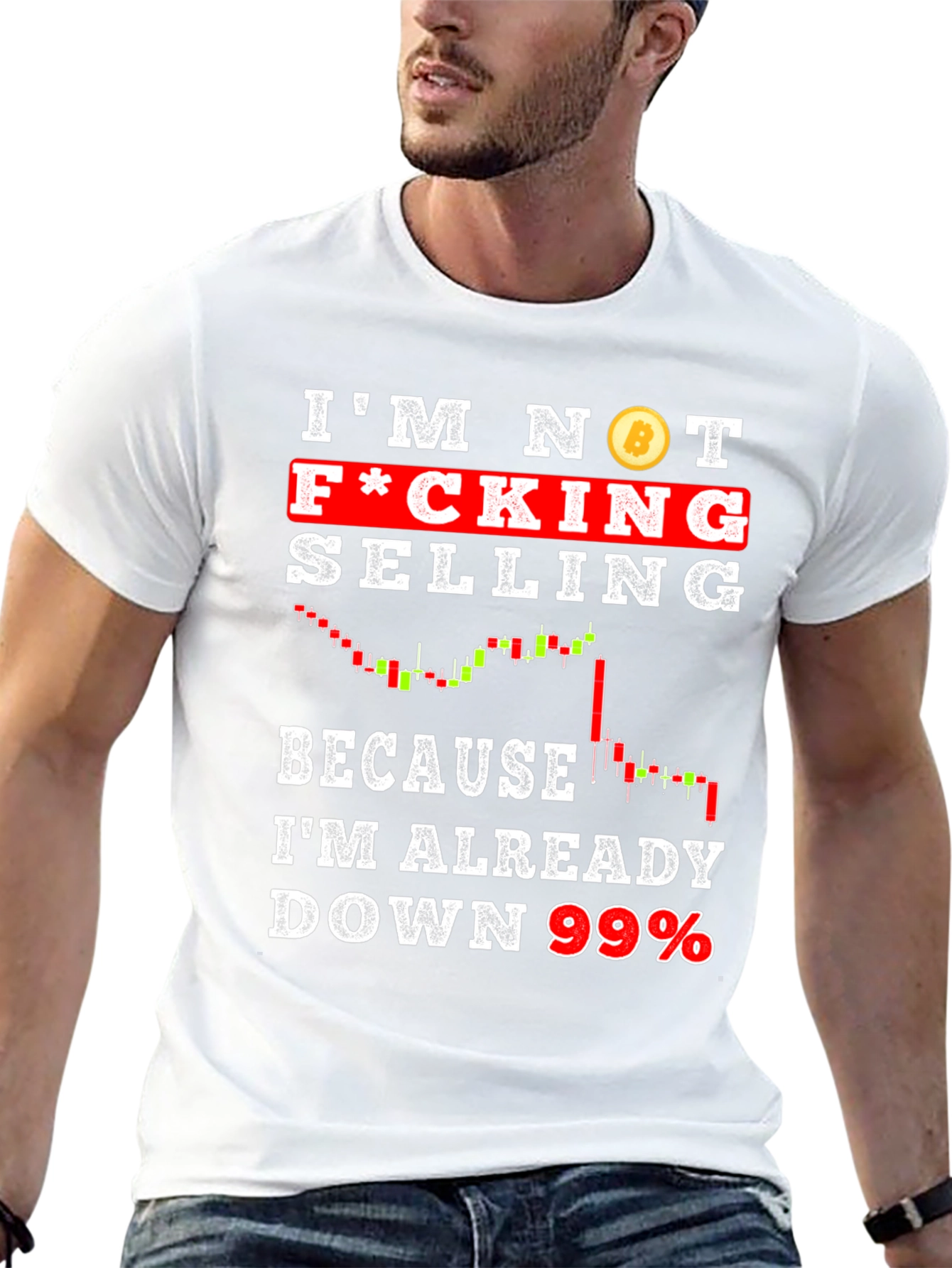 Bitcoin Investment Humor T-Shirt - Down 99%