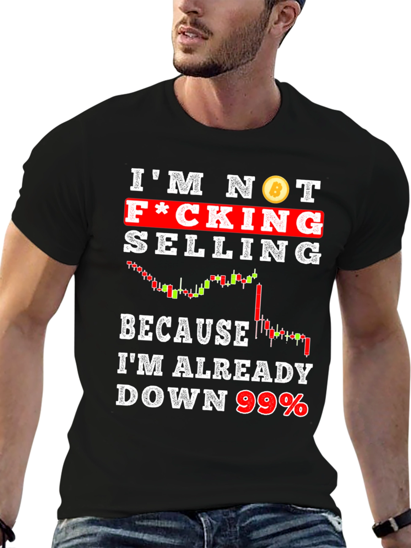 Bitcoin Investment Humor T-Shirt - Down 99%