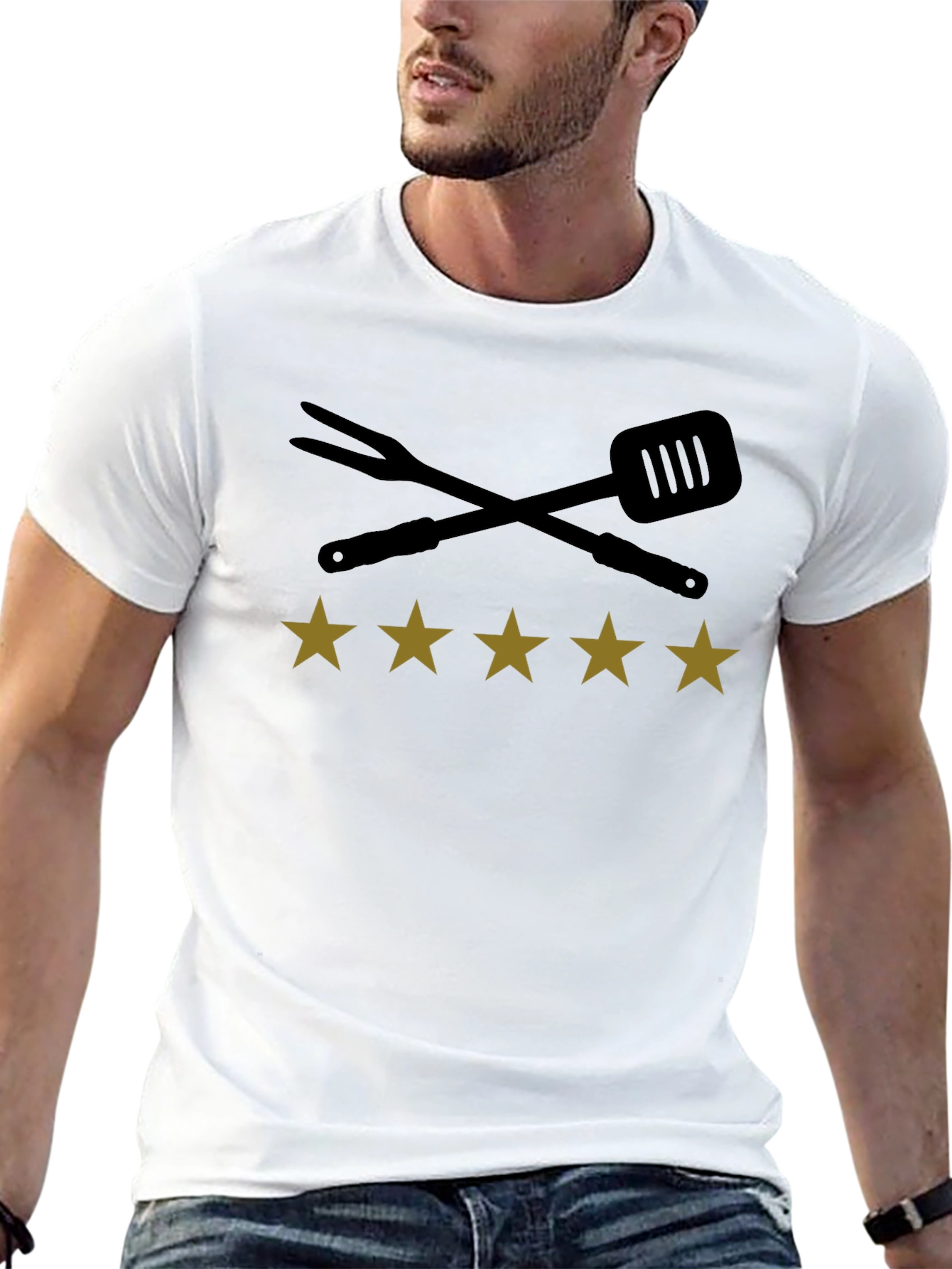 Grill Master Five Star T-Shirt BBQ Tools Graphic Tee