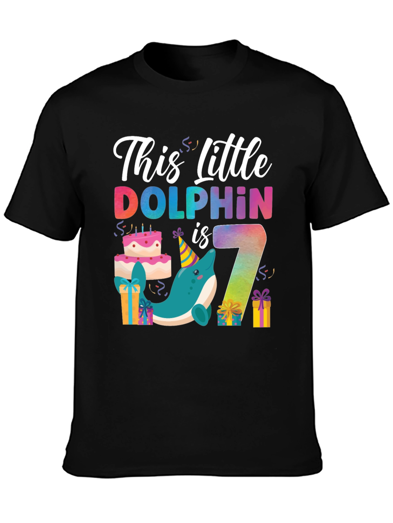 This Little Dolphin is Seven T-Shirt