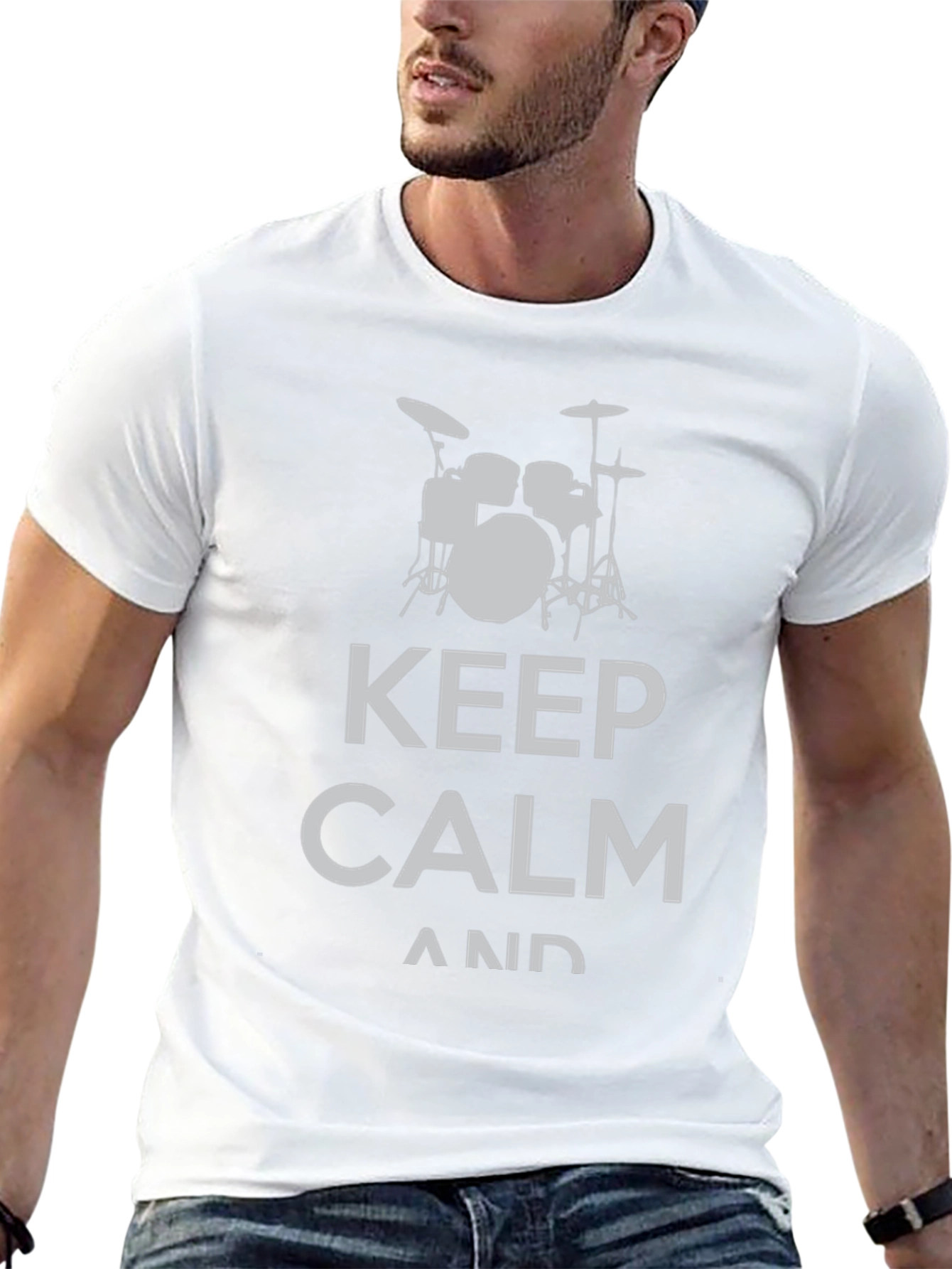 Keep Calm Drummer Black T-Shirt