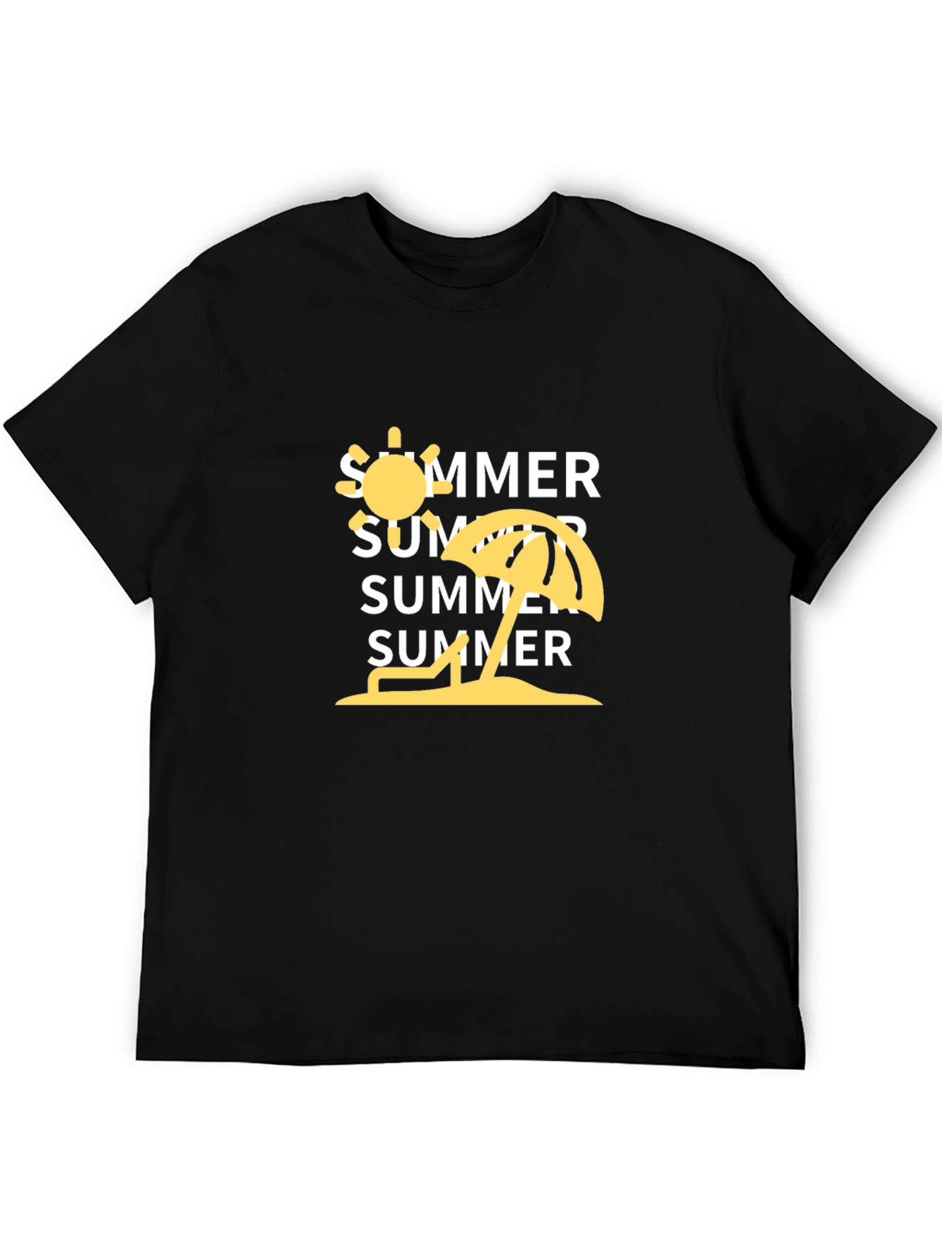 Summer Vibes Graphic Tee - Stylish Black T-Shirt