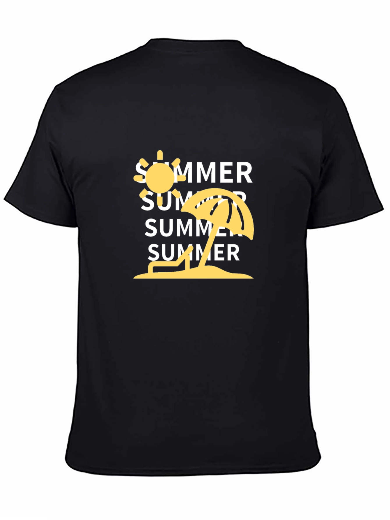 Summer Vibes Graphic Tee - Stylish Black T-Shirt
