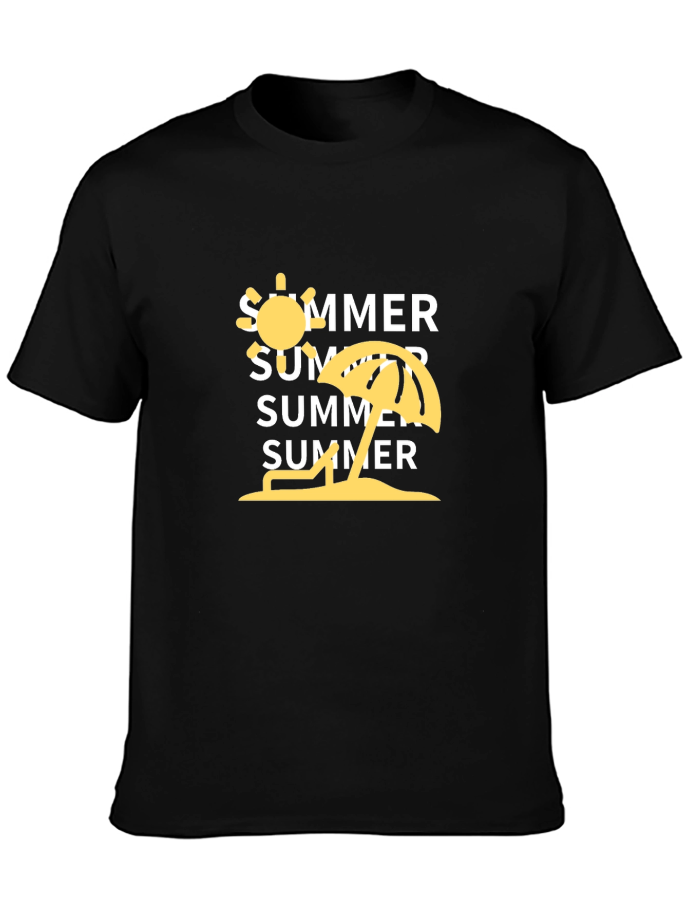 Summer Vibes Graphic Tee - Stylish Black T-Shirt