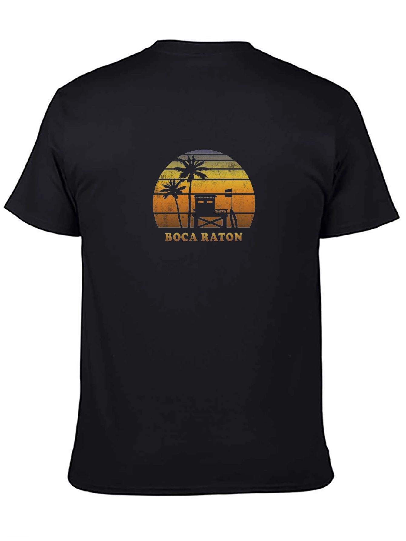 Boca Raton Palm Tree Sunset Graphic T-Shirt