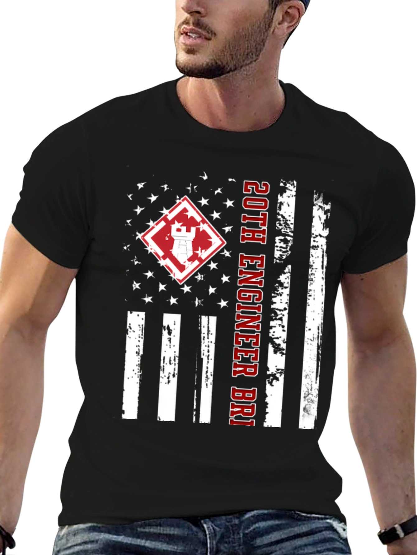 20th Engineer Brigade Flag Graphic Tee