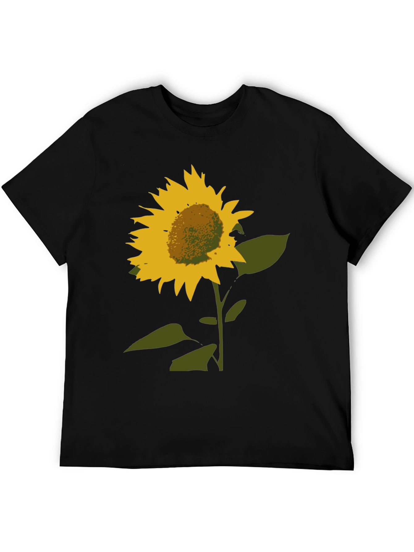 Sunflower Graphic Tee - Stylish Black Cotton Shirt