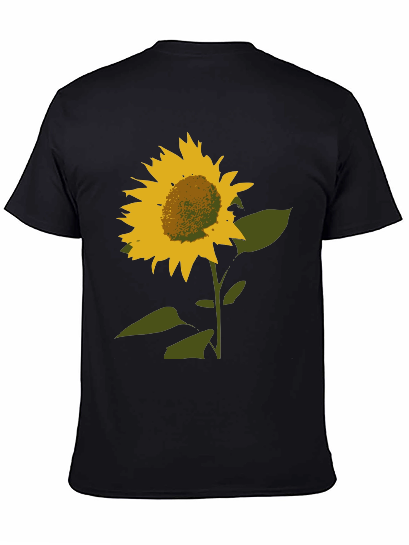 Sunflower Graphic Tee - Stylish Black Cotton Shirt
